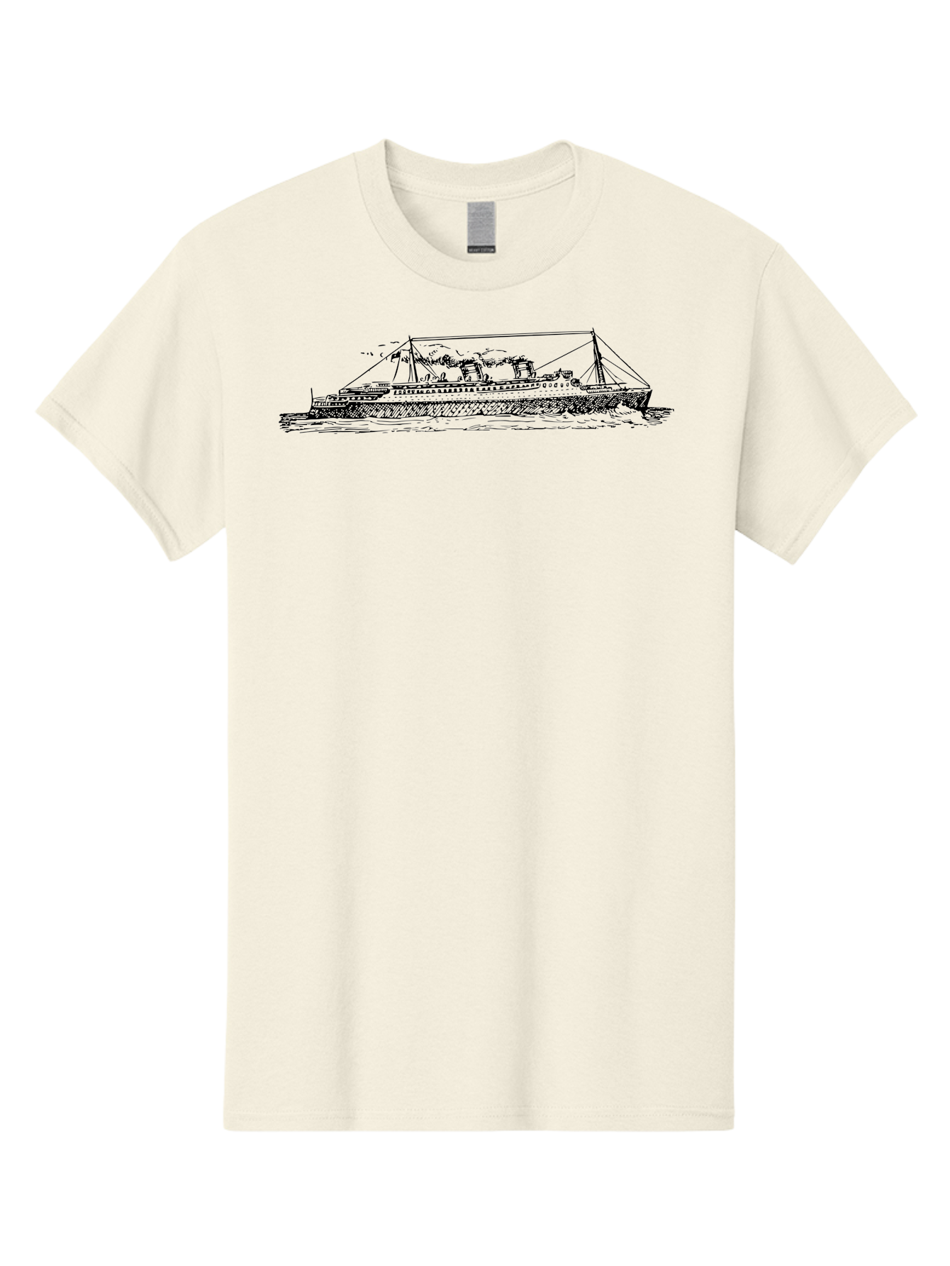 Steam-Ship Men'S Graphic Tee, 100% Cotton, Comfortable Casual Summer Wear, Machine Washable, Classic Ship, Vintage Vessel, Sailing Boat, Historical Maritime, Naval Architecture, Traditional Design, Old-World Charm, Retro Nautical, Aad810 27