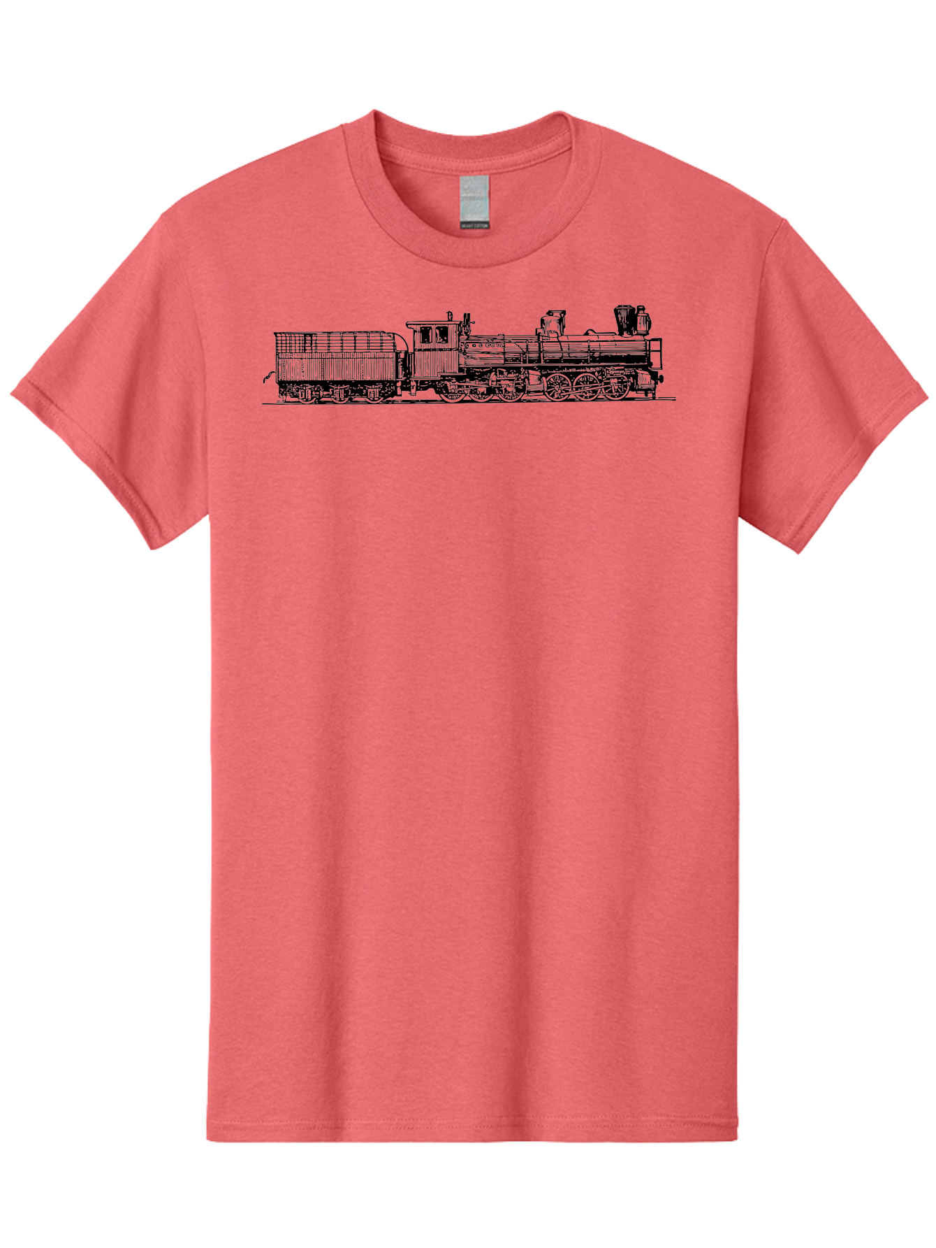 Steam-Train Men'S Graphic Tee, 100% Cotton, Comfortable Casual Summer Wear, Machine Washable, Vintage Locomotive, Train Engine, Steam Train, Railway Heritage, Classic Transport, Nostalgic Train, Railroad Nostalgia, Antique Locomotive Aad812 25