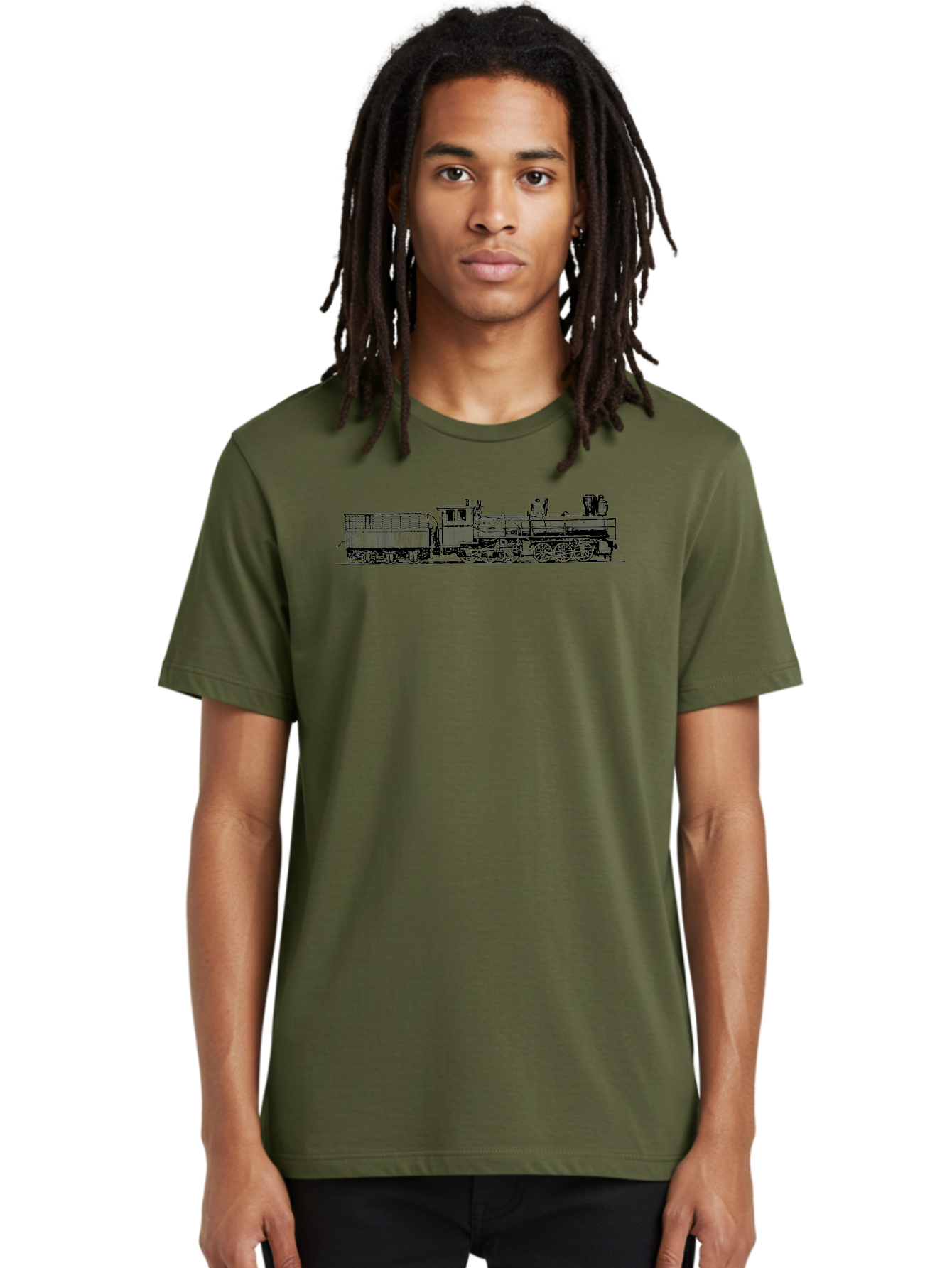 Steam-Train Men'S Graphic Tee, 100% Cotton, Comfortable Casual Summer Wear, Machine Washable, Vintage Locomotive, Train Engine, Steam Train, Railway Heritage, Classic Transport, Nostalgic Train, Railroad Nostalgia, Antique Locomotive Aad812 28
