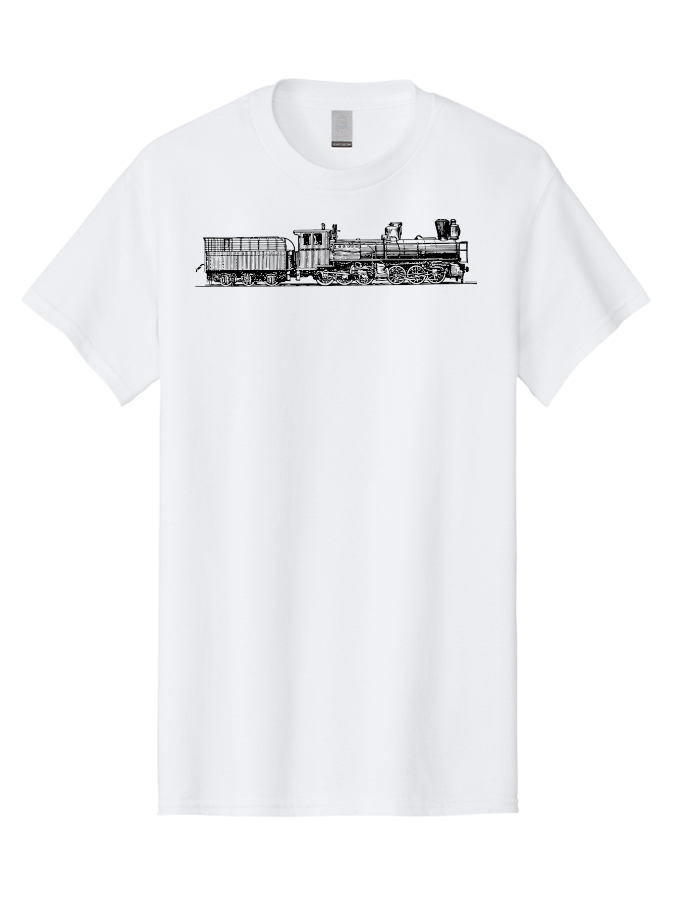 Steam-Train Men'S Graphic Tee, 100% Cotton, Comfortable Casual Summer Wear, Machine Washable, Vintage Locomotive, Train Engine, Steam Train, Railway Heritage, Classic Transport, Nostalgic Train, Railroad Nostalgia, Antique Locomotive Aad812 15