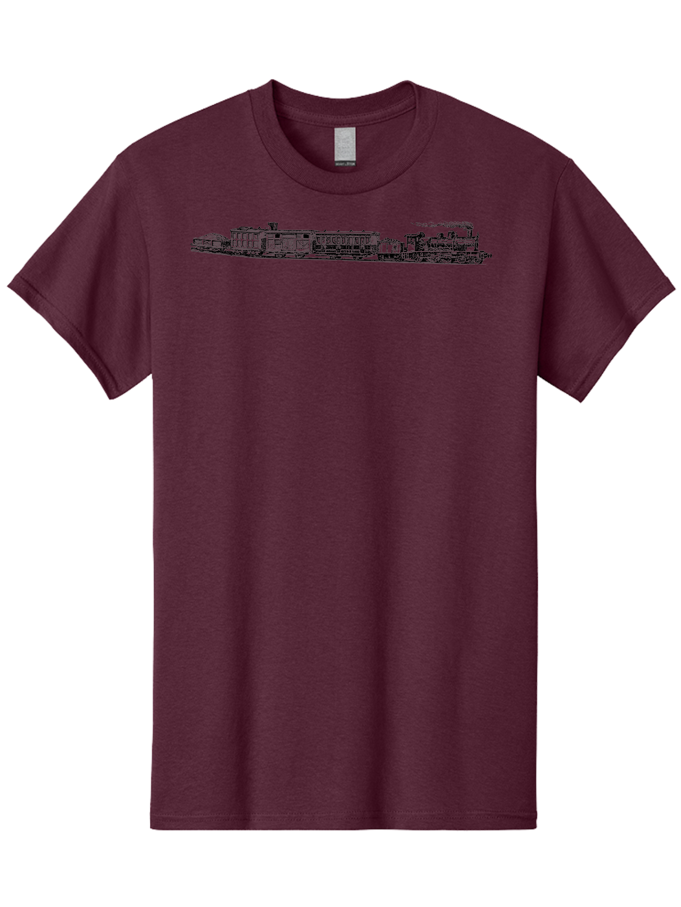 Train Men'S Graphic Tee, 100% Cotton, Comfortable Casual Summer Wear, Machine Washable, Railroad, Train, Steam Locomotive, Vintage Transportation, Classic Design, Nostalgic Travel, Iron Horse, Rail Travel Aad814 5