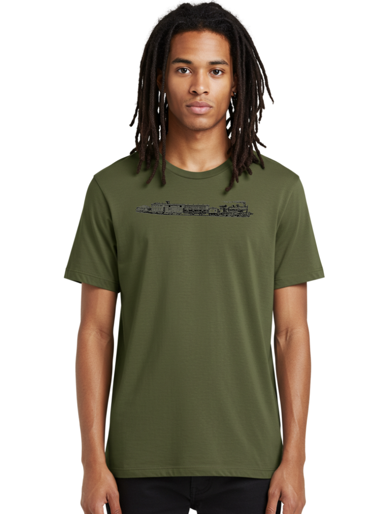 Train Men'S Graphic Tee, 100% Cotton, Comfortable Casual Summer Wear, Machine Washable, Railroad, Train, Steam Locomotive, Vintage Transportation, Classic Design, Nostalgic Travel, Iron Horse, Rail Travel Aad814 22