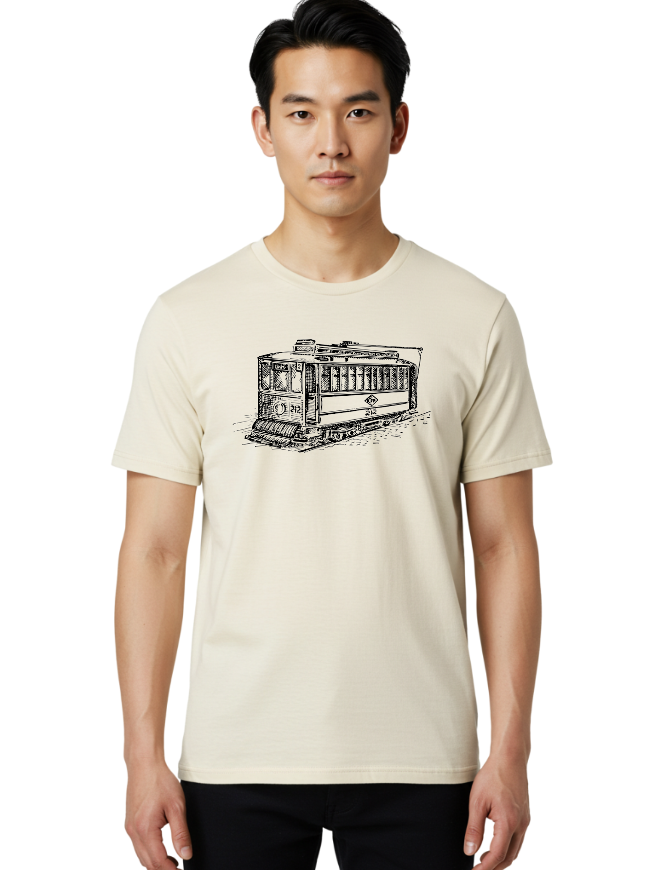 Trolley-Car-212 Men'S Graphic Tee, 100% Cotton, Comfortable Casual Summer Wear, Machine Washable, Vintage Trolley, Public Transportation, Urban Mobility, Classic Design, Railway System, Nostalgic Feel, Transportation Mode, 212 Aad816 28