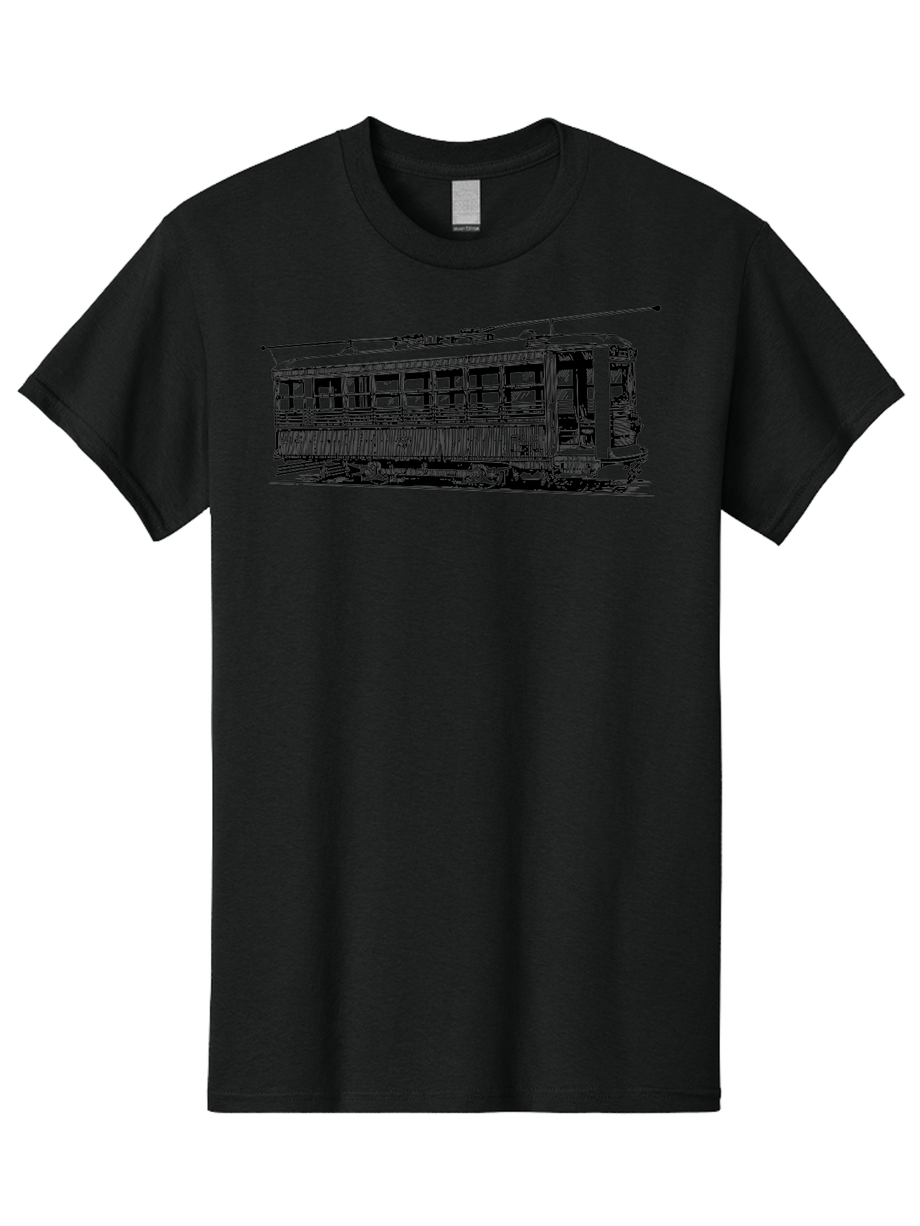 Trolley Men'S Graphic Tee, 100% Cotton, Comfortable Casual Summer Wear, Machine Washable, Vintage Trolley, Classic Transportation, Retro Streetcar, Urban Transit, Nostalgic Vehicle, Public Transportation, Historic Tram Aad817 19