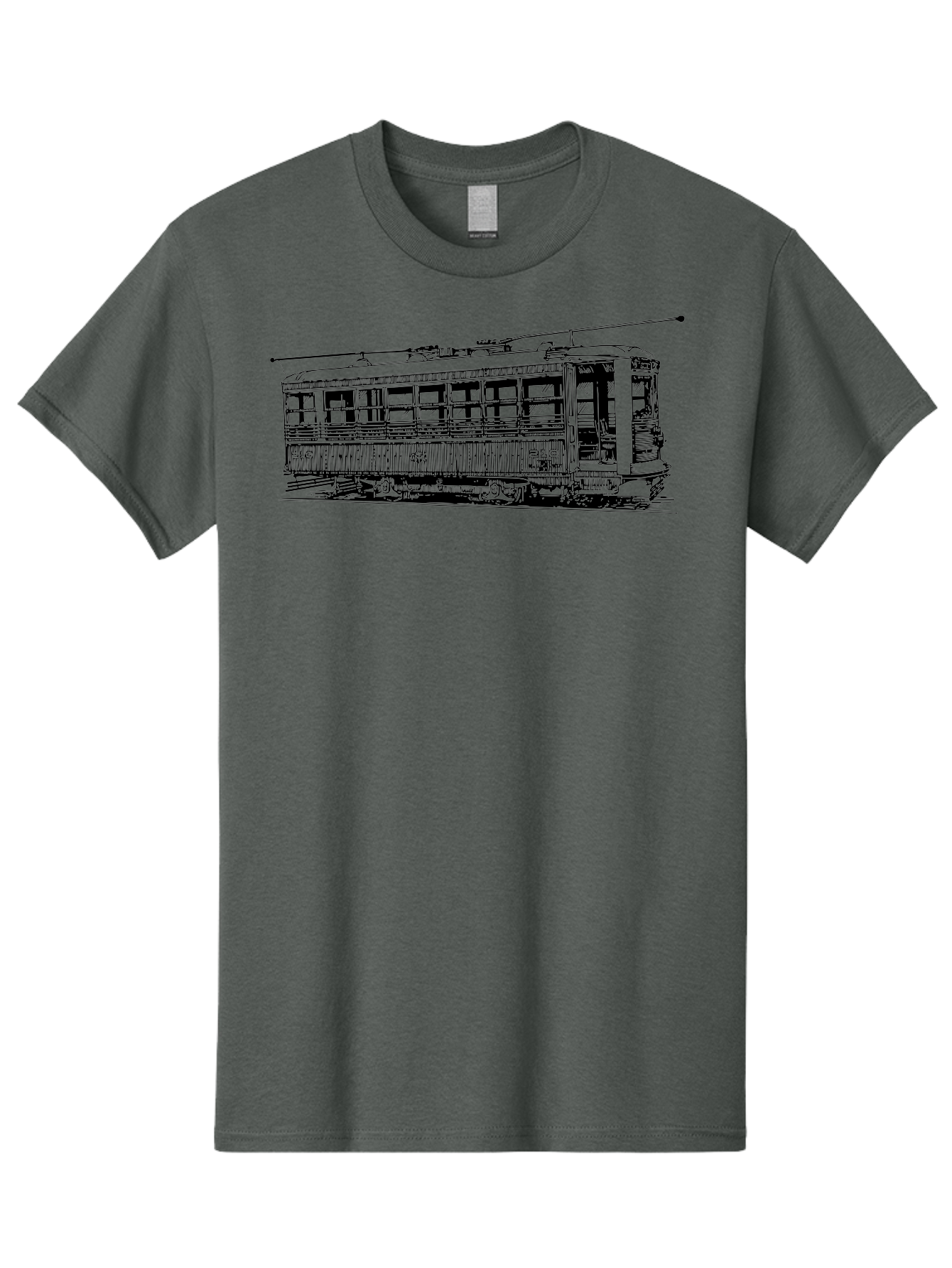 Trolley Men'S Graphic Tee, 100% Cotton, Comfortable Casual Summer Wear, Machine Washable, Vintage Trolley, Classic Transportation, Retro Streetcar, Urban Transit, Nostalgic Vehicle, Public Transportation, Historic Tram Aad817 15