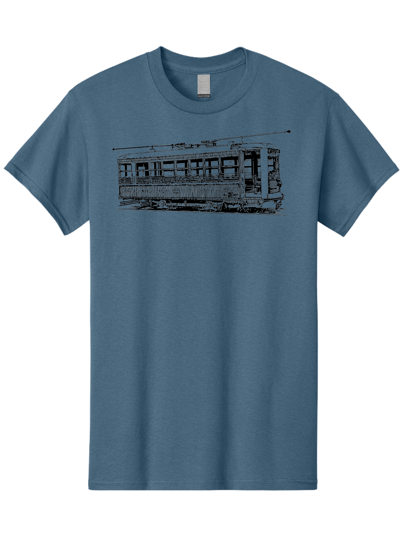 Trolley Men'S Graphic Tee, 100% Cotton, Comfortable Casual Summer Wear, Machine Washable, Vintage Trolley, Classic Transportation, Retro Streetcar, Urban Transit, Nostalgic Vehicle, Public Transportation, Historic Tram Aad817 23