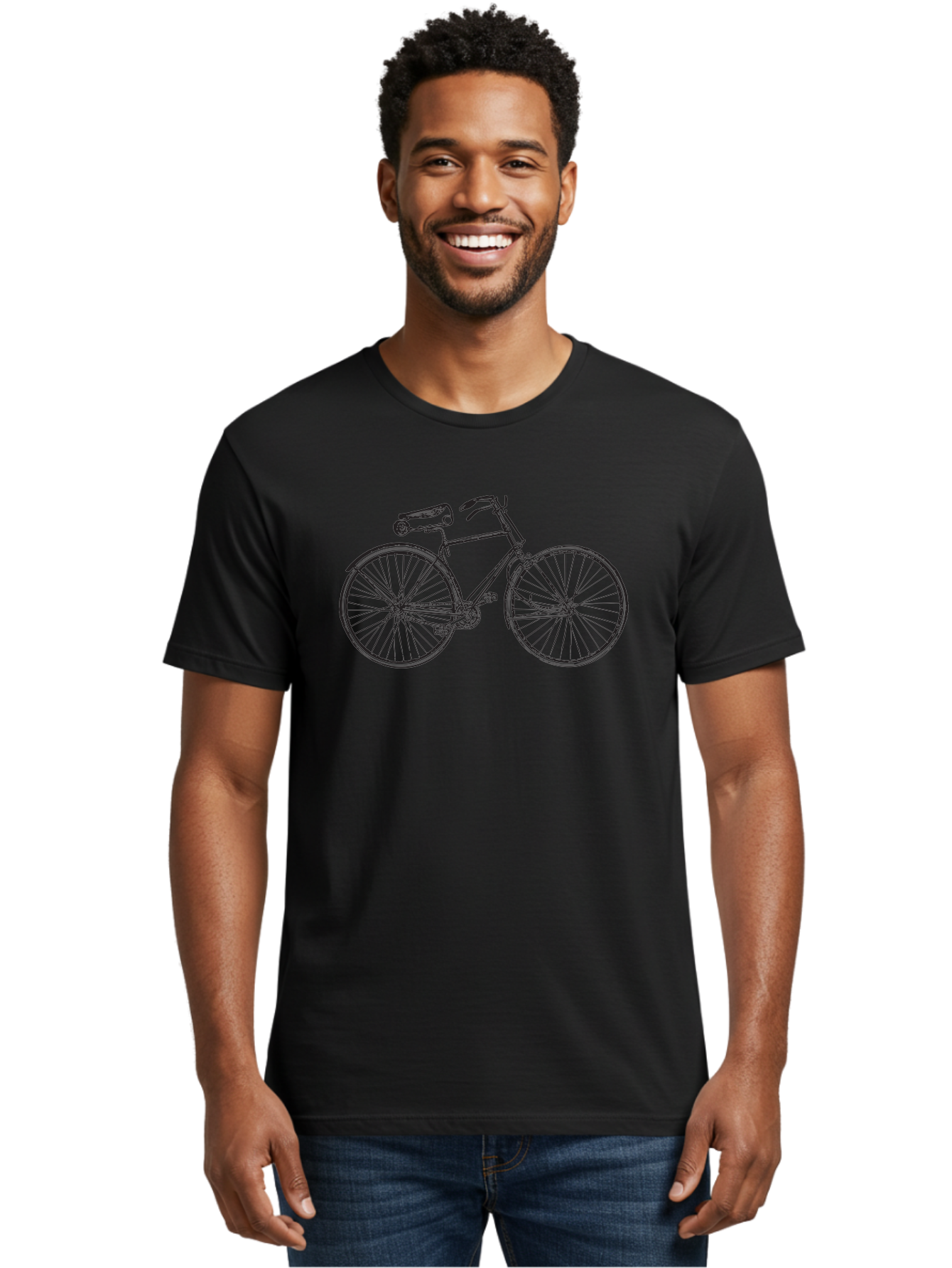 Vintage-Bicycle Men'S Graphic Tee, 100% Cotton, Comfortable Casual Summer Wear, Machine Washable, Vintage Bicycle, Penny Farthing Bike, Antique Cycle, Classic Design, Nostalgic Charm, Retro Transportation, Old-Fashioned Transportation, Aad820 8