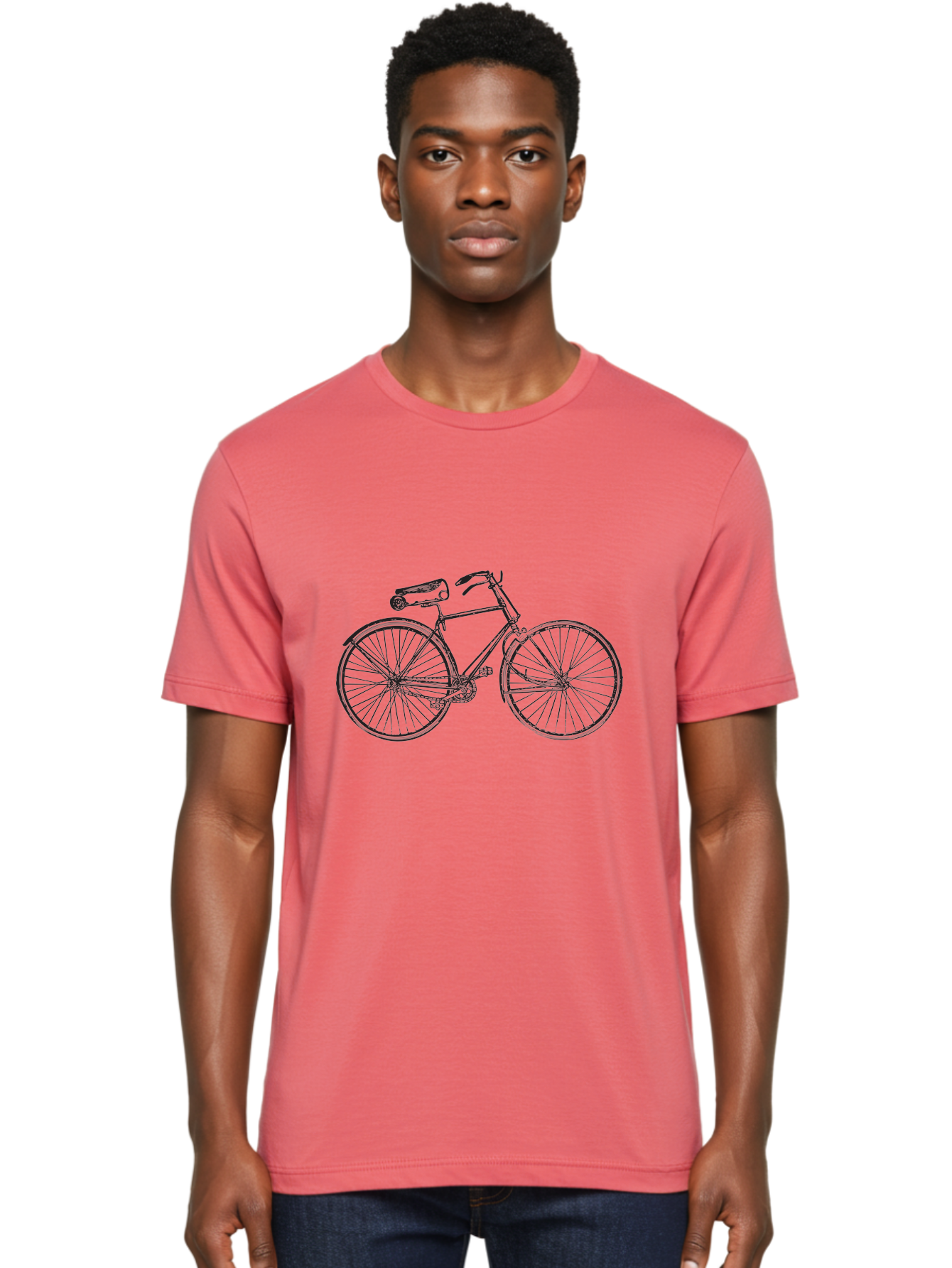 Vintage-Bicycle Men'S Graphic Tee, 100% Cotton, Comfortable Casual Summer Wear, Machine Washable, Vintage Bicycle, Penny Farthing Bike, Antique Cycle, Classic Design, Nostalgic Charm, Retro Transportation, Old-Fashioned Transportation, Aad820 22