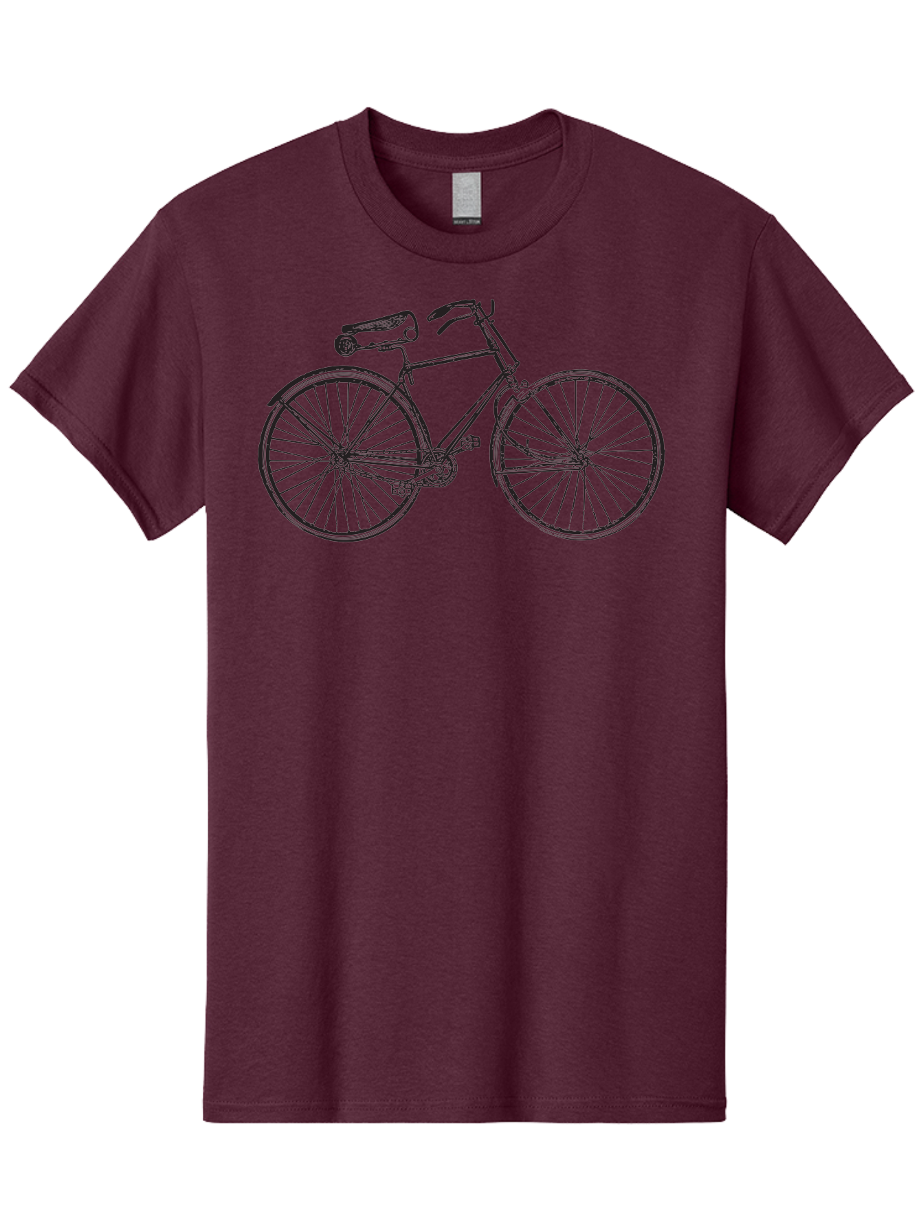 Vintage-Bicycle Men'S Graphic Tee, 100% Cotton, Comfortable Casual Summer Wear, Machine Washable, Vintage Bicycle, Penny Farthing Bike, Antique Cycle, Classic Design, Nostalgic Charm, Retro Transportation, Old-Fashioned Transportation, Aad820 5
