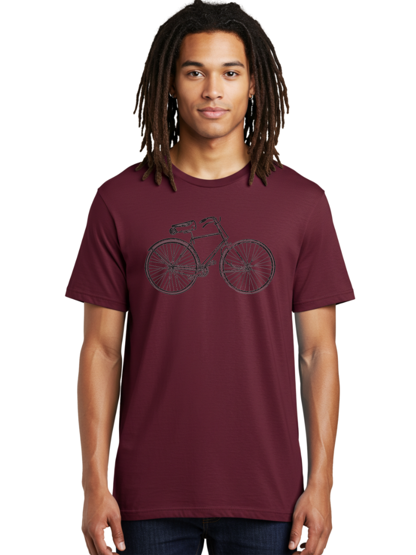 Vintage-Bicycle Men'S Graphic Tee, 100% Cotton, Comfortable Casual Summer Wear, Machine Washable, Vintage Bicycle, Penny Farthing Bike, Antique Cycle, Classic Design, Nostalgic Charm, Retro Transportation, Old-Fashioned Transportation, Aad820 6