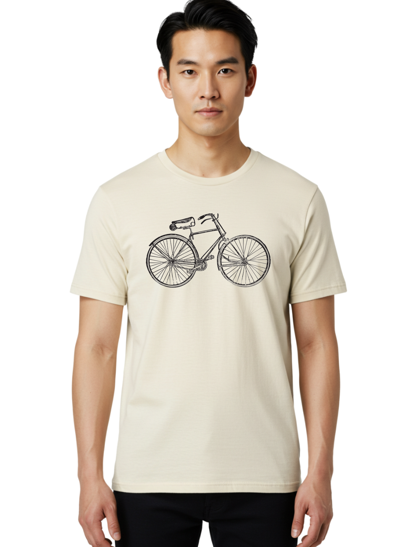 Vintage-Bicycle Men'S Graphic Tee, 100% Cotton, Comfortable Casual Summer Wear, Machine Washable, Vintage Bicycle, Penny Farthing Bike, Antique Cycle, Classic Design, Nostalgic Charm, Retro Transportation, Old-Fashioned Transportation, Aad820 14