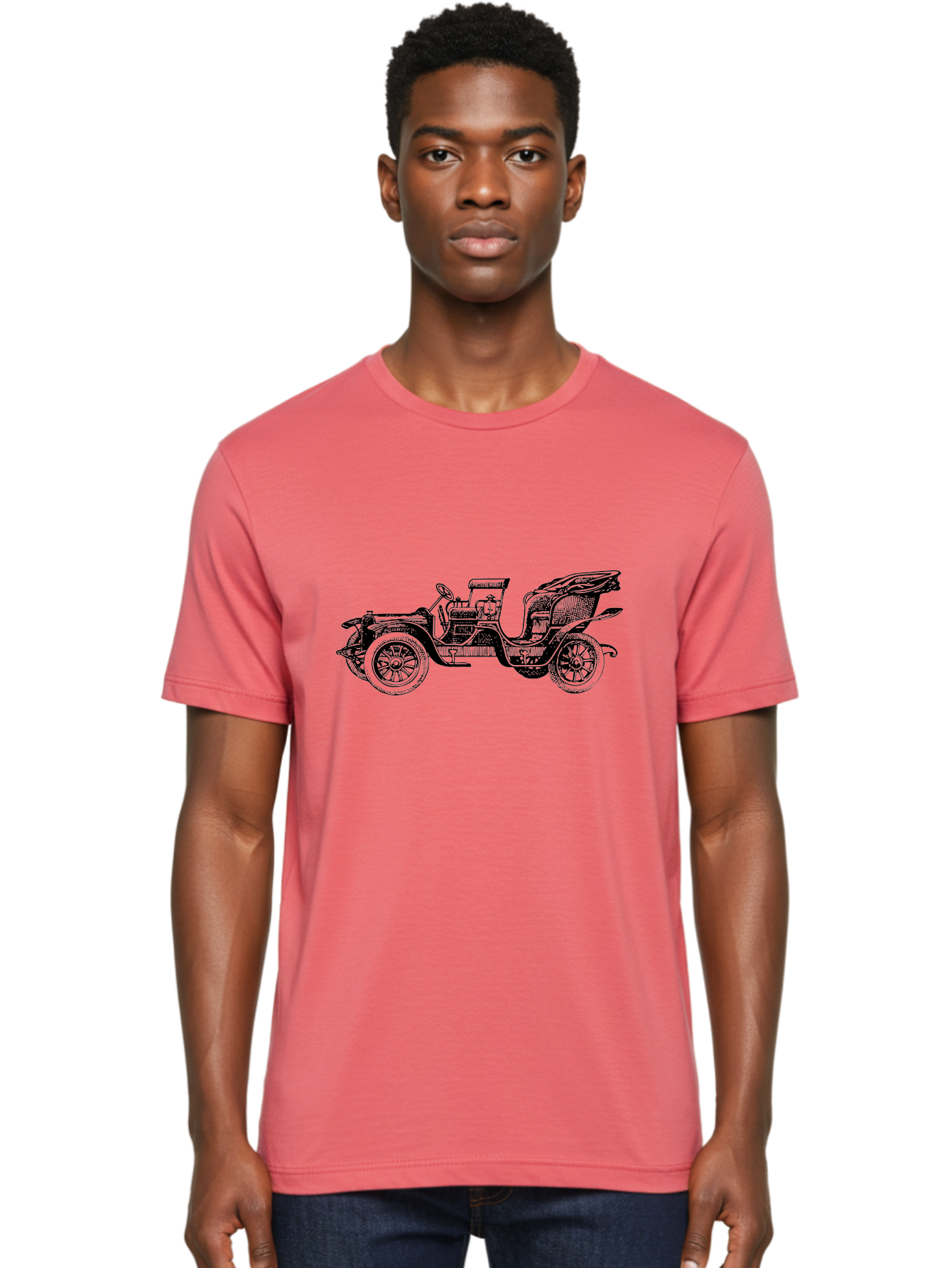 Vintage-Car-2 Men'S Graphic Tee, 100% Cotton, Comfortable Casual Summer Wear, Machine Washable, Vintage Car, Antique Automobile, Classic Vehicle, Old Fashioned Car, Retro Transportation, Nostalgic Ride, Open Top Car, Early 20Th Century, Aad822 22