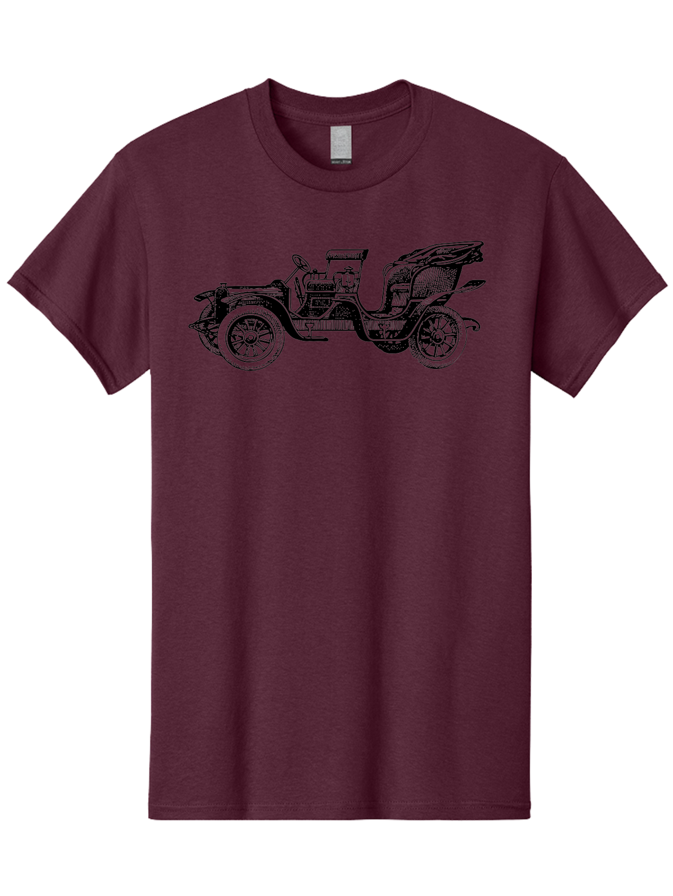 Vintage-Car-2 Men'S Graphic Tee, 100% Cotton, Comfortable Casual Summer Wear, Machine Washable, Vintage Car, Antique Automobile, Classic Vehicle, Old Fashioned Car, Retro Transportation, Nostalgic Ride, Open Top Car, Early 20Th Century, Aad822 3