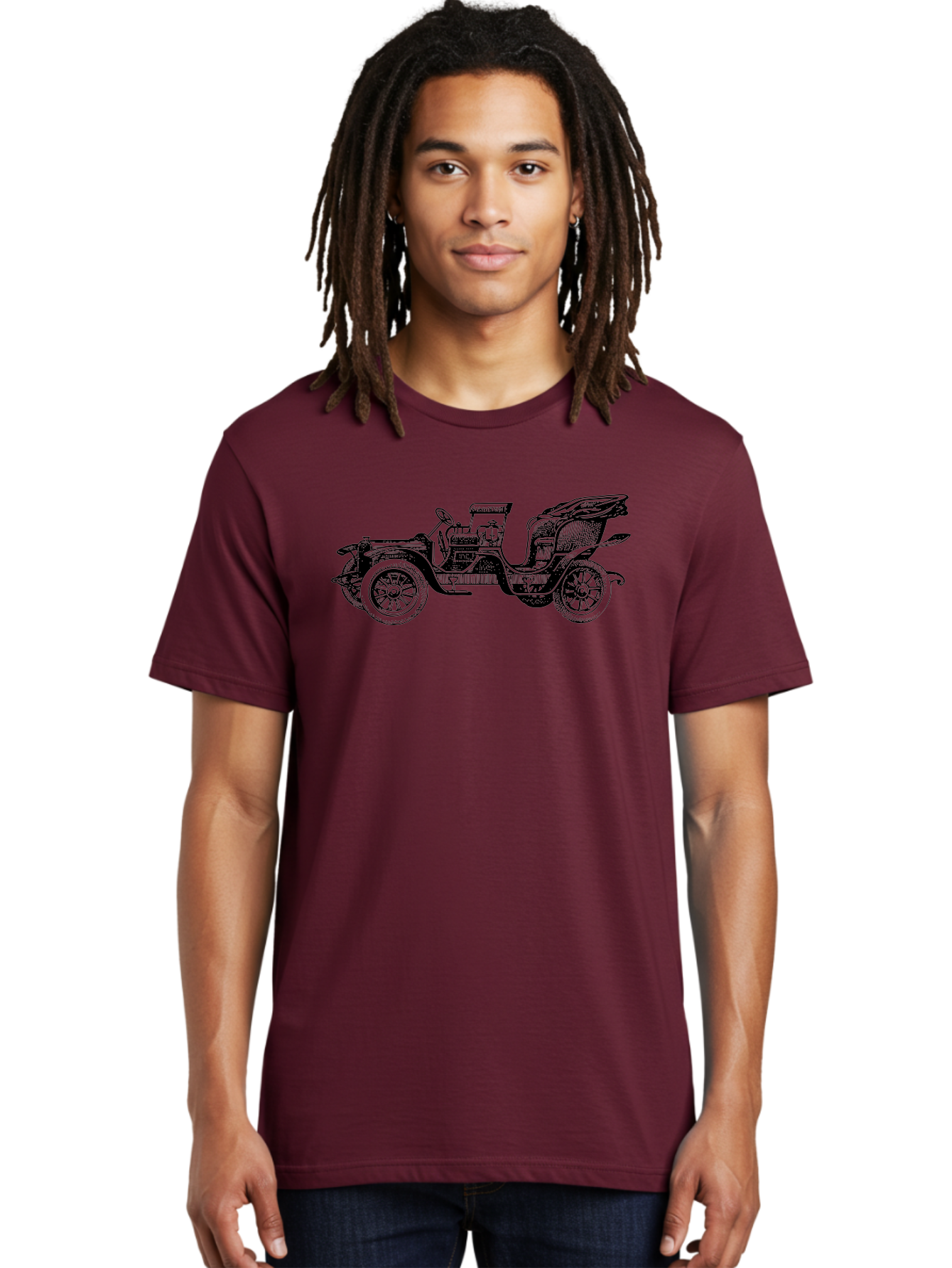 Vintage-Car-2 Men'S Graphic Tee, 100% Cotton, Comfortable Casual Summer Wear, Machine Washable, Vintage Car, Antique Automobile, Classic Vehicle, Old Fashioned Car, Retro Transportation, Nostalgic Ride, Open Top Car, Early 20Th Century, Aad822 4