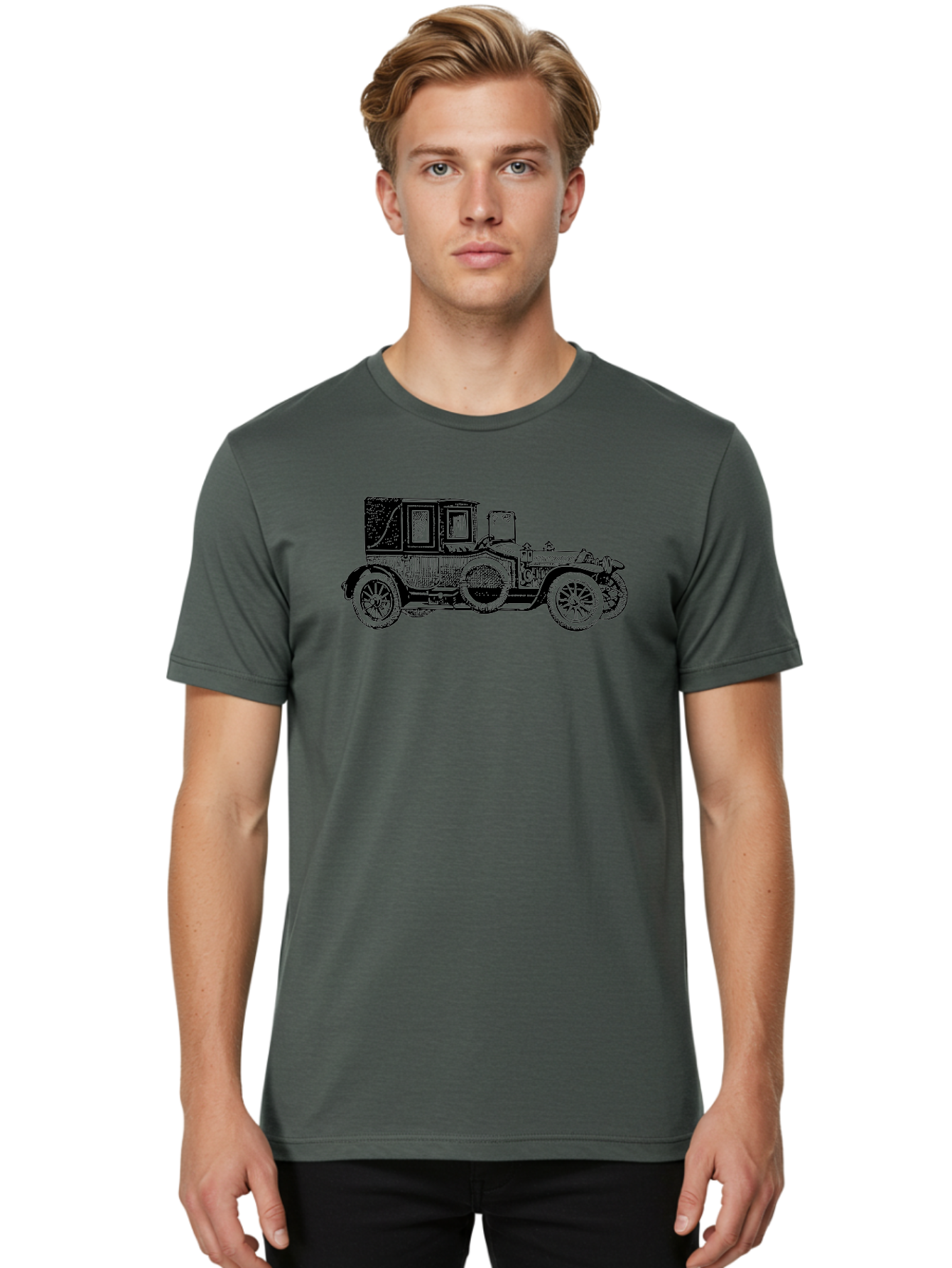 Vintage-Car-3 Men'S Graphic Tee, 100% Cotton, Comfortable Casual Summer Wear, Machine Washable, Vintage Car, Classic Automobile, Retro Vehicle, 1920 Ford Model T, Touring Car, Antique Car, Historical Vehicle, Old Car, Ford Model T Aad823 22