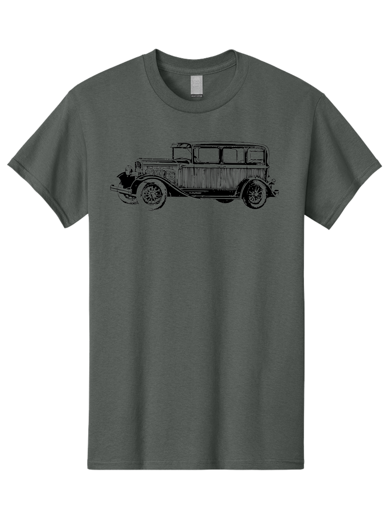 Vintage-Car-5 Men'S Graphic Tee, 100% Cotton, Comfortable Casual Summer Wear, Machine Washable, Classic Car, Vintage Automobile, Antique Vehicle, Retro Transportation, Old-Fashioned, Wooden Paneling, Spoked Wheels, Nostalgic Aad825 5