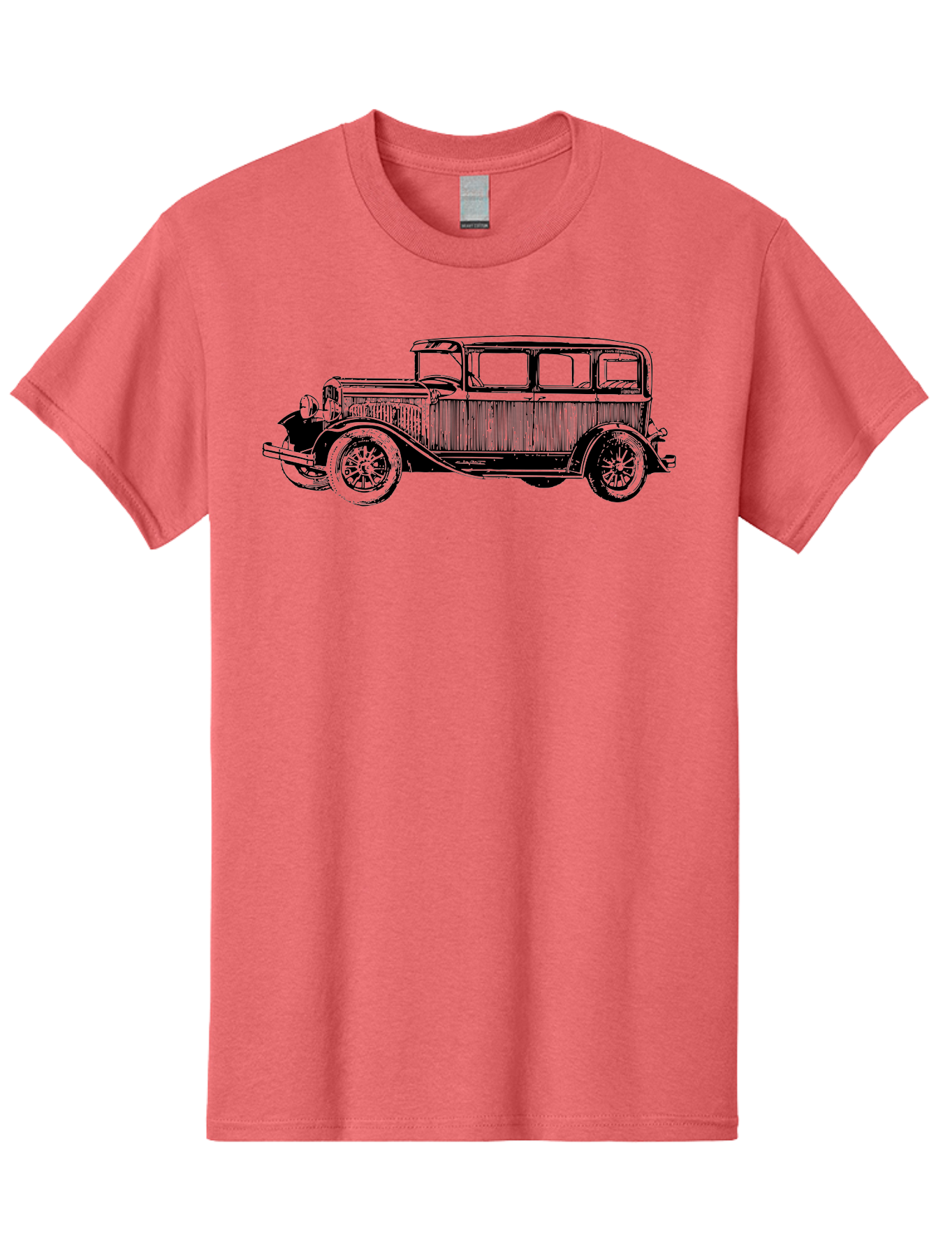 Vintage-Car-5 Men'S Graphic Tee, 100% Cotton, Comfortable Casual Summer Wear, Machine Washable, Classic Car, Vintage Automobile, Antique Vehicle, Retro Transportation, Old-Fashioned, Wooden Paneling, Spoked Wheels, Nostalgic Aad825 23