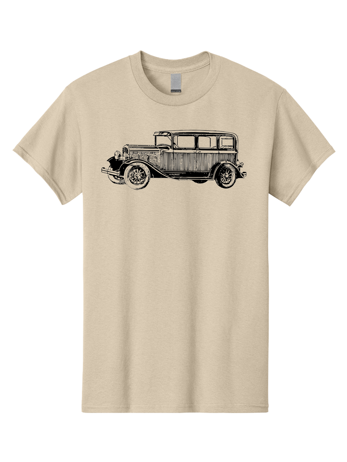 Vintage-Car-5 Men'S Graphic Tee, 100% Cotton, Comfortable Casual Summer Wear, Machine Washable, Classic Car, Vintage Automobile, Antique Vehicle, Retro Transportation, Old-Fashioned, Wooden Paneling, Spoked Wheels, Nostalgic Aad825 9