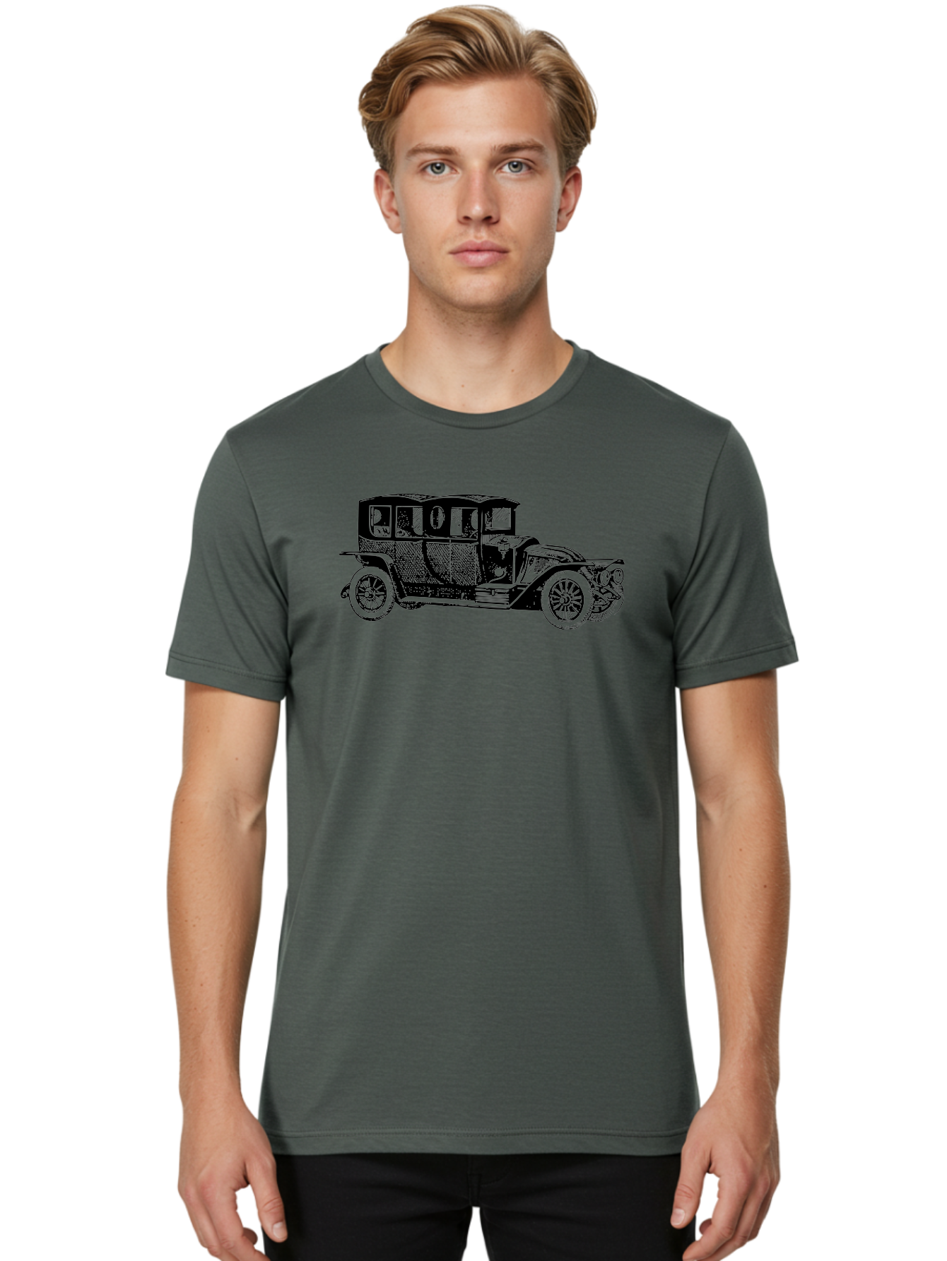 Vintage-Car-6 Men'S Graphic Tee, 100% Cotton, Comfortable Casual Summer Wear, Machine Washable, Vintage Car, Classic Automobile, Retro Vehicle, Antique Car, Old-Fashioned Transportation, Nostalgic Ride, Historic Car Design Aad826 30