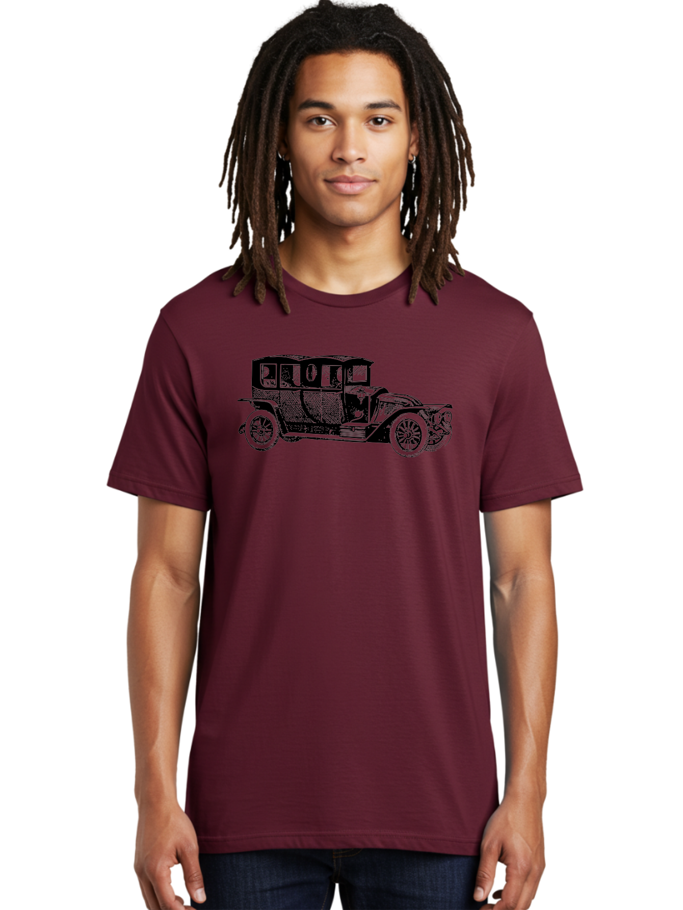 Vintage-Car-6 Men'S Graphic Tee, 100% Cotton, Comfortable Casual Summer Wear, Machine Washable, Vintage Car, Classic Automobile, Retro Vehicle, Antique Car, Old-Fashioned Transportation, Nostalgic Ride, Historic Car Design Aad826 4