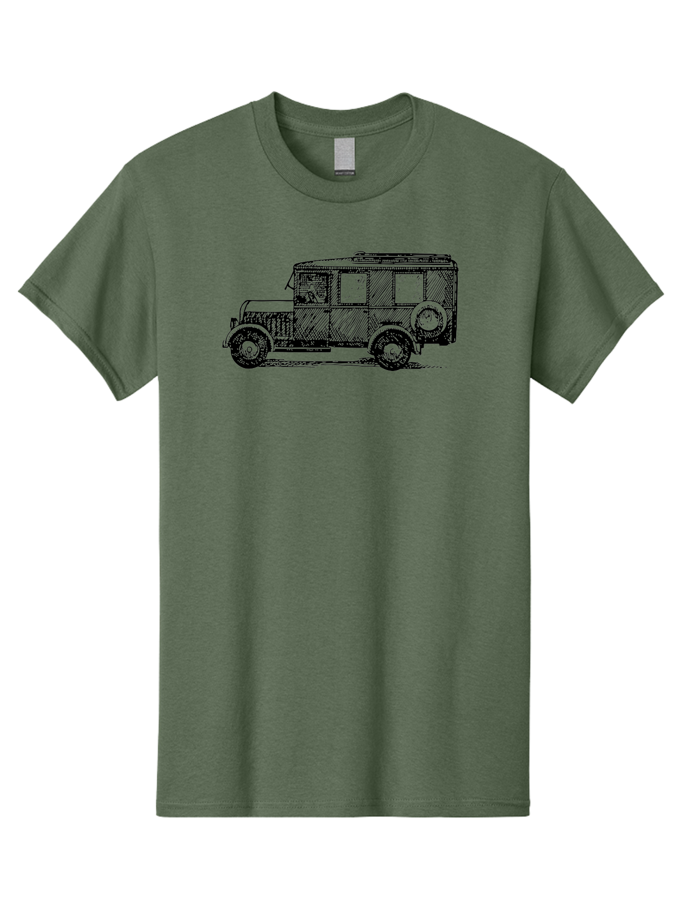 Vintage-Car-7 Men'S Graphic Tee, 100% Cotton, Comfortable Casual Summer Wear, Machine Washable, Vintage Car, Old Car, Classic Vehicle, Retro Automobile, Antique Car, Old-Fashioned Transportation, Monochrome Illustration, Simple Design Aad827 15