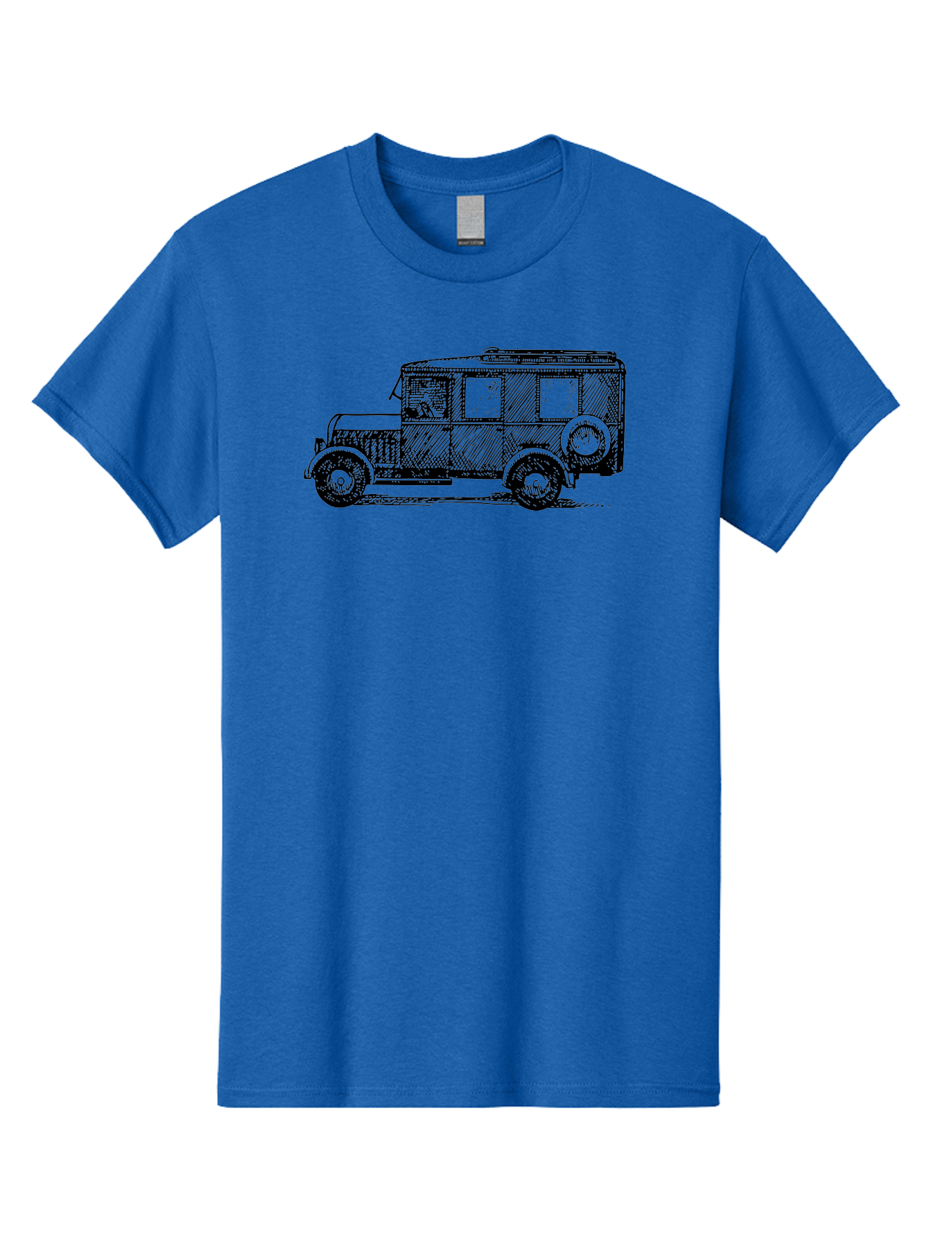 Vintage-Car-7 Men'S Graphic Tee, 100% Cotton, Comfortable Casual Summer Wear, Machine Washable, Vintage Car, Old Car, Classic Vehicle, Retro Automobile, Antique Car, Old-Fashioned Transportation, Monochrome Illustration, Simple Design Aad827 13