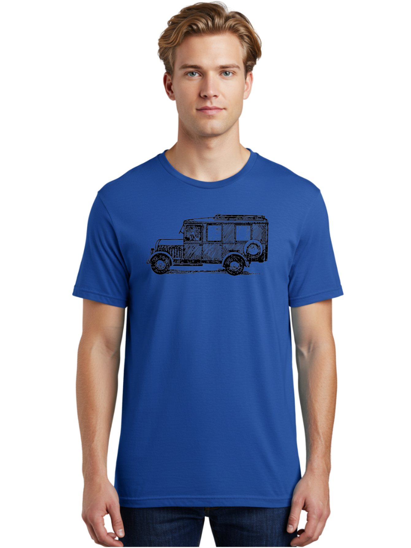 Vintage-Car-7 Men'S Graphic Tee, 100% Cotton, Comfortable Casual Summer Wear, Machine Washable, Vintage Car, Old Car, Classic Vehicle, Retro Automobile, Antique Car, Old-Fashioned Transportation, Monochrome Illustration, Simple Design Aad827 14