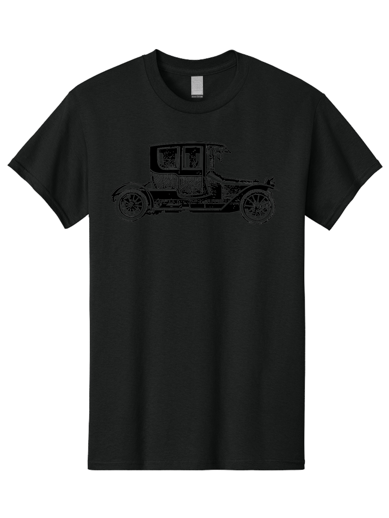 Vintage-Car-Illustration Men'S Graphic Tee, 100% Cotton, Comfortable Casual Summer Wear, Machine Washable, Vintage Automobile, Classic Car, Antique Vehicle, Old-Fashioned Transportation, Retro Car Design, Historical Vehicle, Old Car Aad828 27