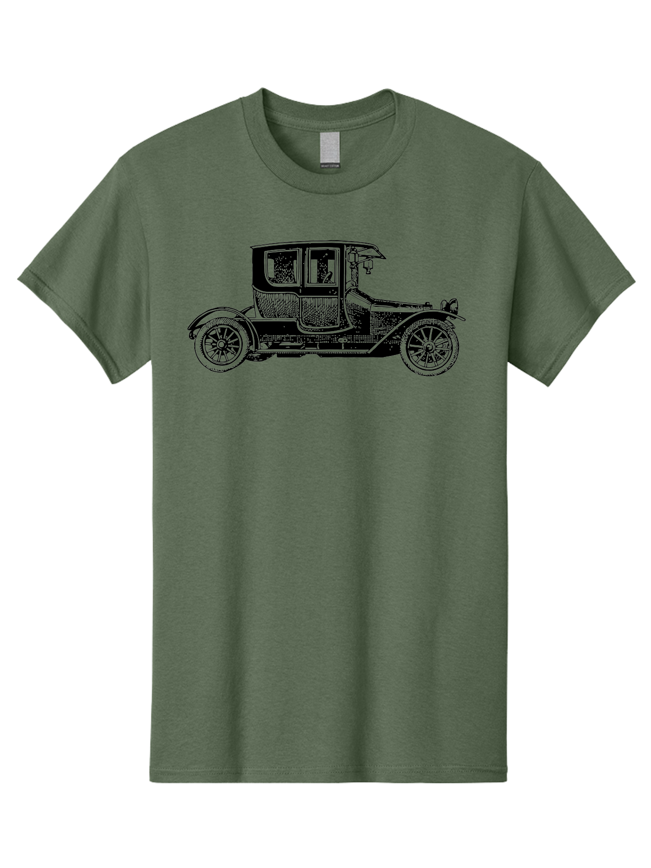Vintage-Car-Illustration Men'S Graphic Tee, 100% Cotton, Comfortable Casual Summer Wear, Machine Washable, Vintage Automobile, Classic Car, Antique Vehicle, Old-Fashioned Transportation, Retro Car Design, Historical Vehicle, Old Car Aad828 11