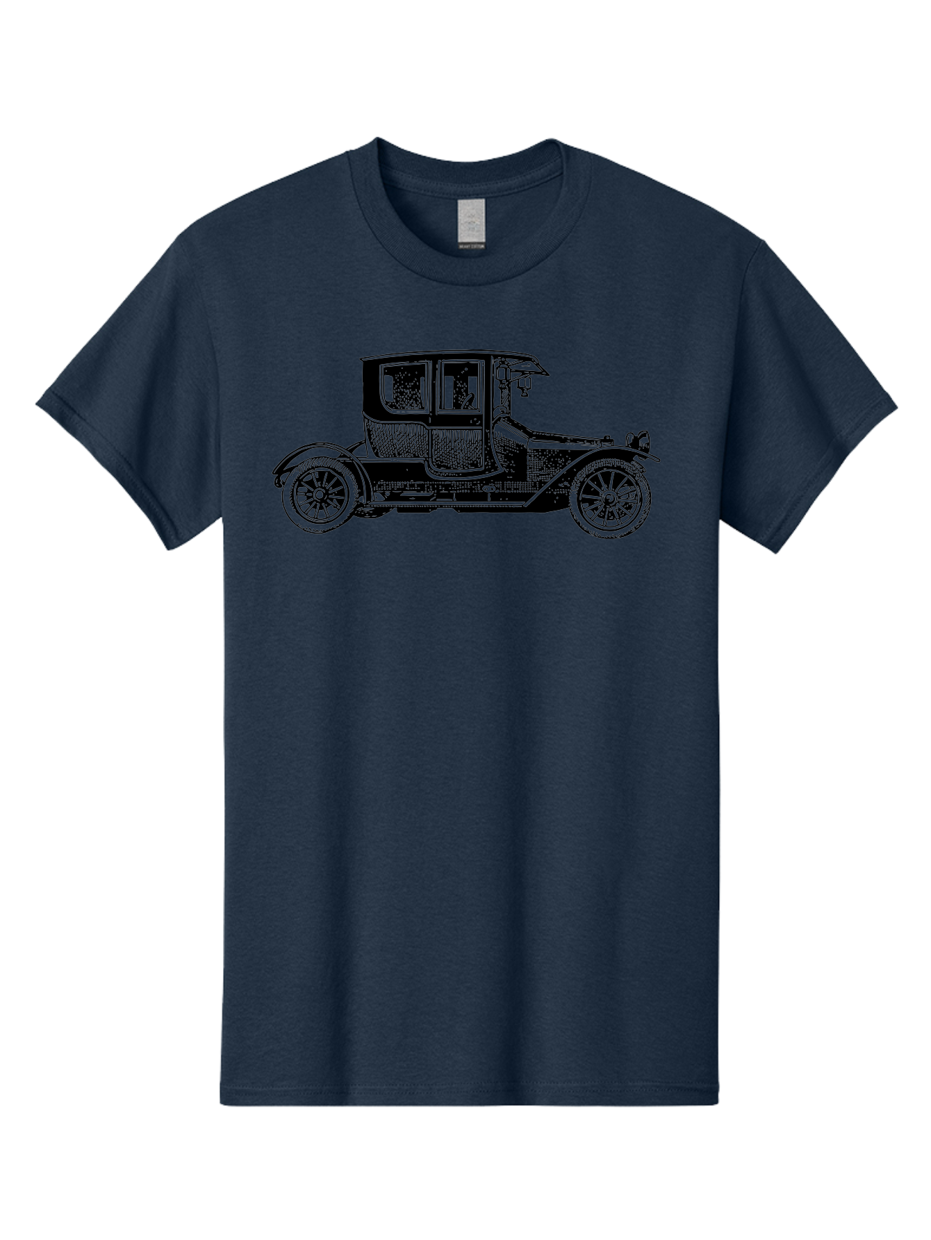 Vintage-Car-Illustration Men'S Graphic Tee, 100% Cotton, Comfortable Casual Summer Wear, Machine Washable, Vintage Automobile, Classic Car, Antique Vehicle, Old-Fashioned Transportation, Retro Car Design, Historical Vehicle, Old Car Aad828 13