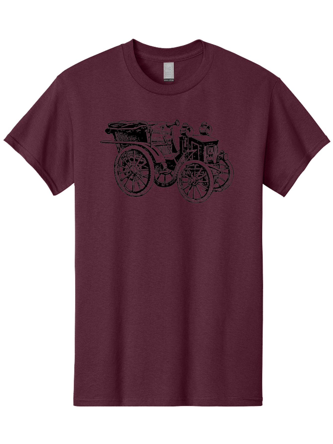 Vintage-Car Men'S Graphic Tee, 100% Cotton, Comfortable Casual Summer Wear, Machine Washable, Vintage Automobile, Old Car, Antique Vehicle, Classic Car, Nostalgic Ride, Historic Transportation, Retro Automobile, Old-Fashioned Vehicle Aad829 25