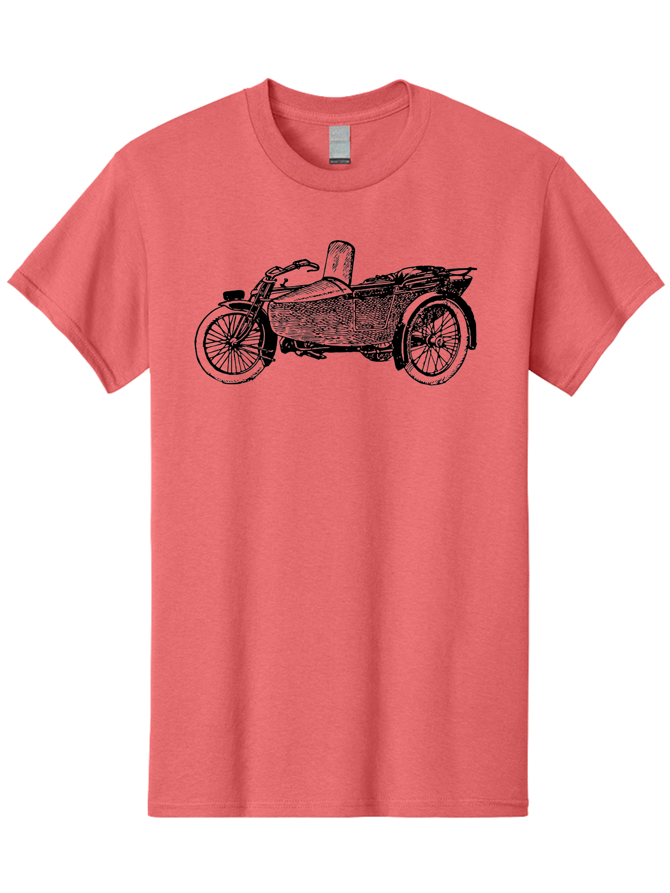 Vintage-Motorcycle-Sidecar-1 Men'S Graphic Tee, 100% Cotton, Comfortable Casual Summer Wear, Machine Washable, Vintage Motorcycle, Sidecar, Classic Bike, Retro Vehicle, Old-Fashioned Transportation, Motorcycle With Sidecar, Vintage Ride, Aad830 23