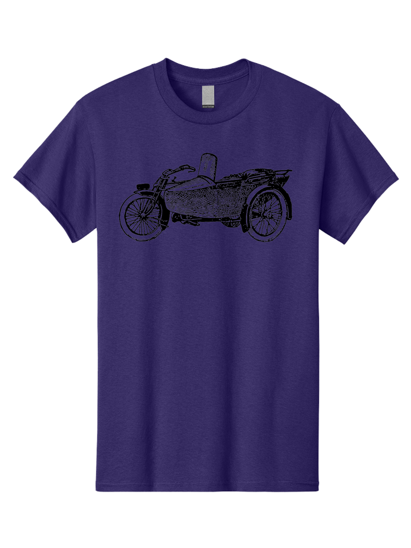 Vintage-Motorcycle-Sidecar-1 Men'S Graphic Tee, 100% Cotton, Comfortable Casual Summer Wear, Machine Washable, Vintage Motorcycle, Sidecar, Classic Bike, Retro Vehicle, Old-Fashioned Transportation, Motorcycle With Sidecar, Vintage Ride, Aad830 3