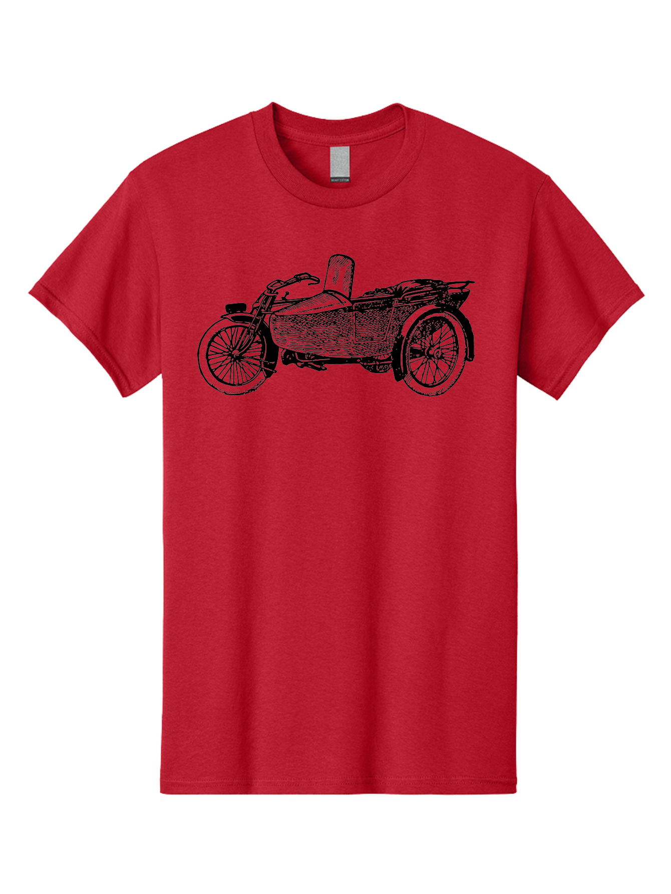 Vintage-Motorcycle-Sidecar-1 Men'S Graphic Tee, 100% Cotton, Comfortable Casual Summer Wear, Machine Washable, Vintage Motorcycle, Sidecar, Classic Bike, Retro Vehicle, Old-Fashioned Transportation, Motorcycle With Sidecar, Vintage Ride, Aad830 21