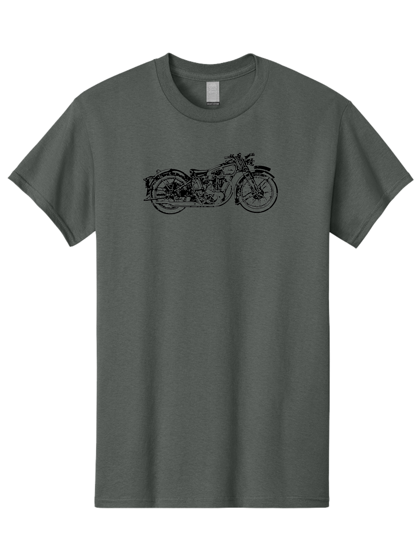 Vintage-Motorcycle Men'S Graphic Tee, 100% Cotton, Comfortable Casual Summer Wear, Machine Washable, Vintage Motorcycle, Classic Bike, Retro Vehicle, Nostalgic Ride, Antique Machinery, Motorcycle Enthusiast, Classic Design, Old-School Wheels Aad832 21