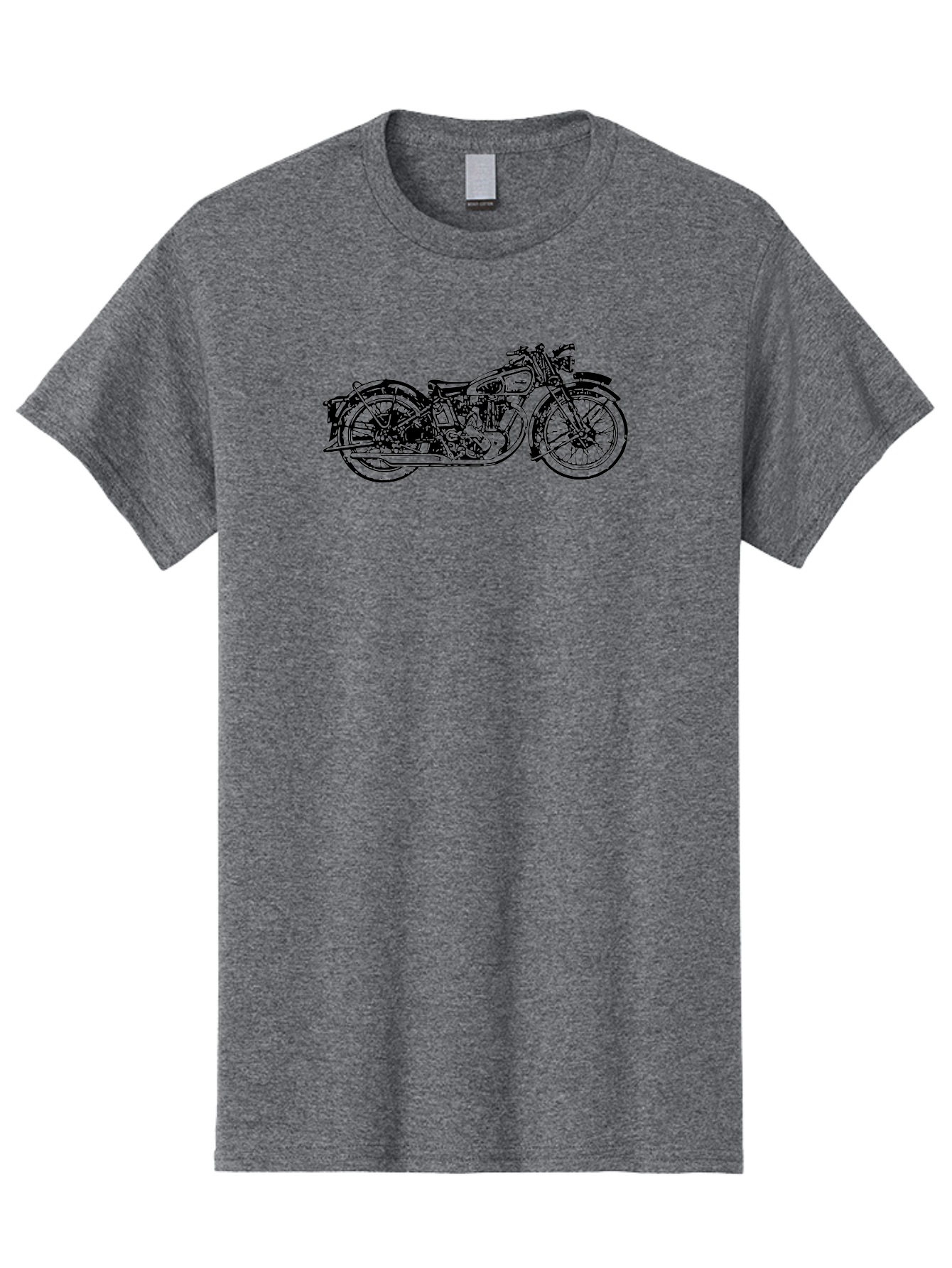Vintage-Motorcycle Men'S Graphic Tee, 100% Cotton, Comfortable Casual Summer Wear, Machine Washable, Vintage Motorcycle, Classic Bike, Retro Vehicle, Nostalgic Ride, Antique Machinery, Motorcycle Enthusiast, Classic Design, Old-School Wheels Aad832 5