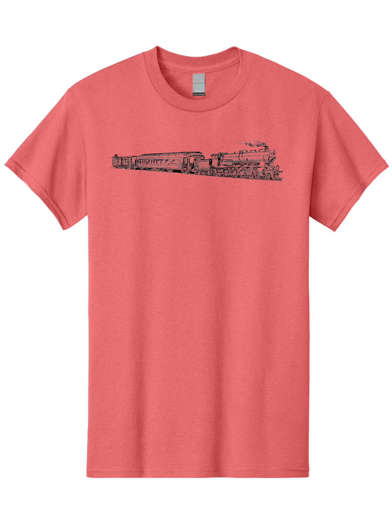 Vintage-Train-1 Men'S Graphic Tee, 100% Cotton, Comfortable Casual Summer Wear, Machine Washable, Vintage Train, Classic Locomotive, Steam Engine, Railway Transport, Nostalgic Travel, Retro Style, Transportation History Aad833 29