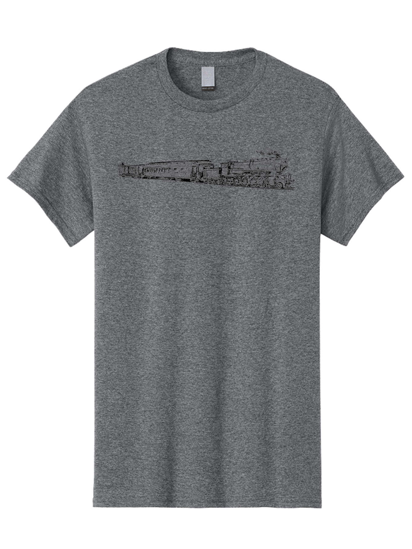 Vintage-Train-1 Men'S Graphic Tee, 100% Cotton, Comfortable Casual Summer Wear, Machine Washable, Vintage Train, Classic Locomotive, Steam Engine, Railway Transport, Nostalgic Travel, Retro Style, Transportation History Aad833 1