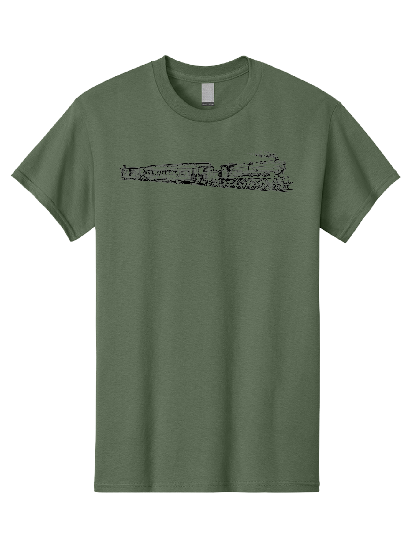 Vintage-Train-1 Men'S Graphic Tee, 100% Cotton, Comfortable Casual Summer Wear, Machine Washable, Vintage Train, Classic Locomotive, Steam Engine, Railway Transport, Nostalgic Travel, Retro Style, Transportation History Aad833 25
