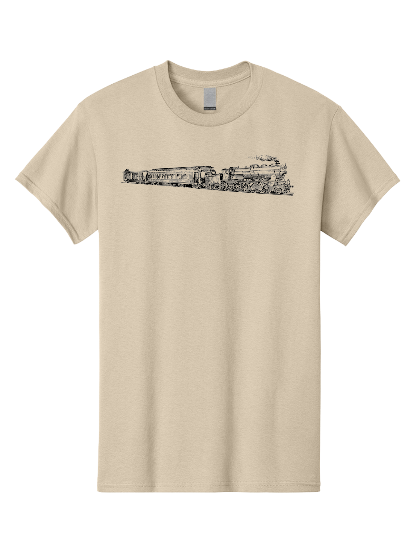 Vintage-Train-1 Men'S Graphic Tee, 100% Cotton, Comfortable Casual Summer Wear, Machine Washable, Vintage Train, Classic Locomotive, Steam Engine, Railway Transport, Nostalgic Travel, Retro Style, Transportation History Aad833 27