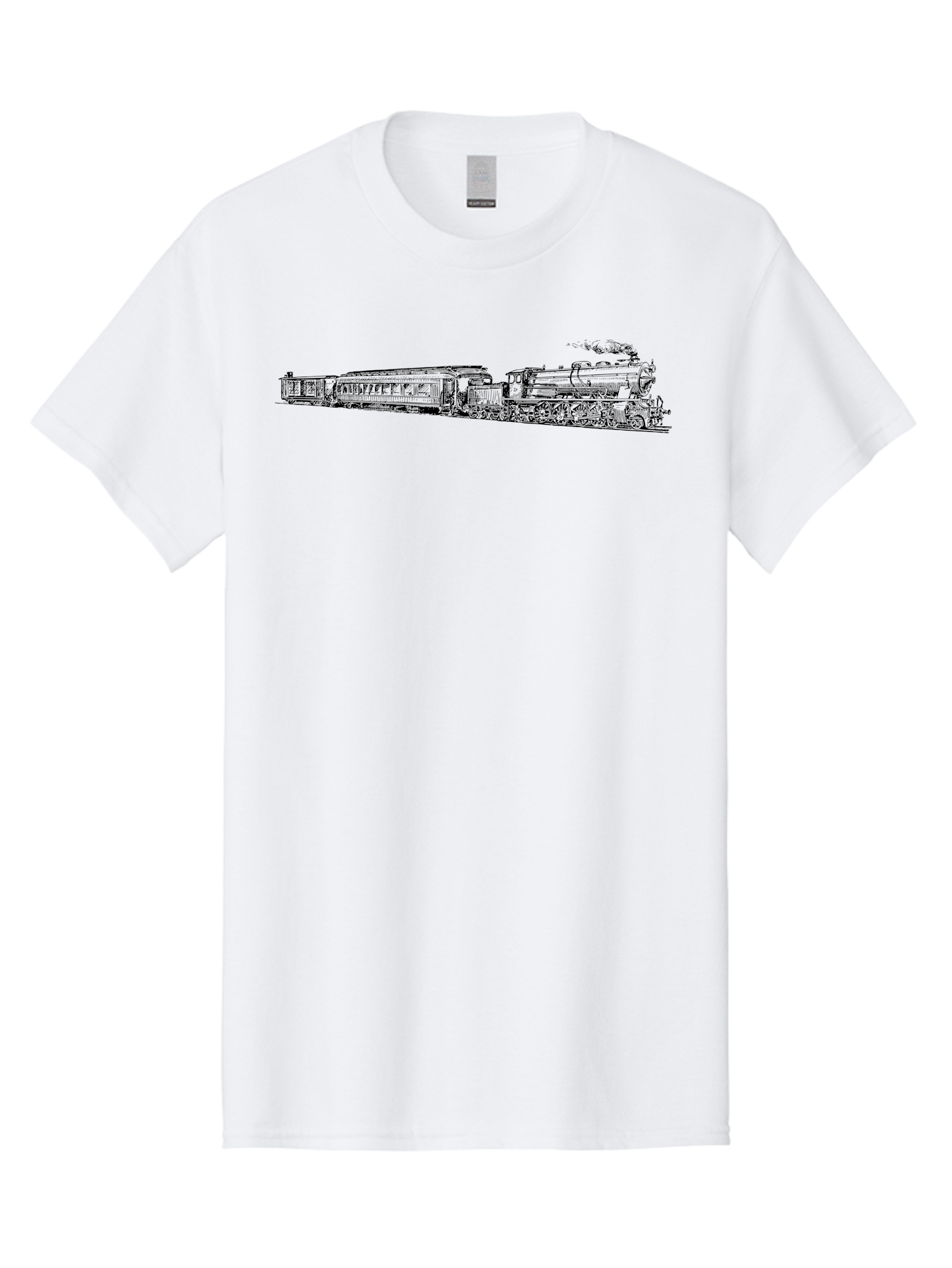 Vintage-Train-1 Men'S Graphic Tee, 100% Cotton, Comfortable Casual Summer Wear, Machine Washable, Vintage Train, Classic Locomotive, Steam Engine, Railway Transport, Nostalgic Travel, Retro Style, Transportation History Aad833 15