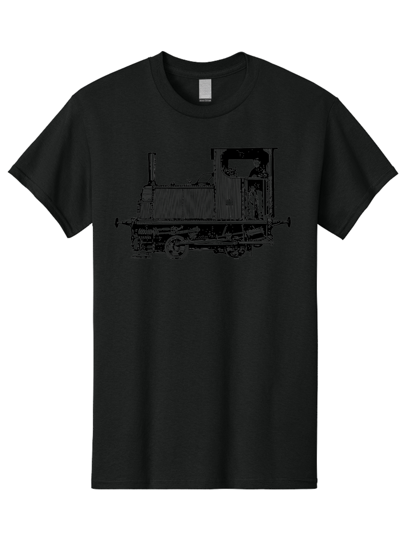 Vintage-Train-Engine Men'S Graphic Tee, 100% Cotton, Comfortable Casual Summer Wear, Machine Washable, Vintage Train, Steam Locomotive, Railway Transportation, Retro Engine, Conductor In Cab, Mechanical Details, Industrial Heritage, Aad834 13