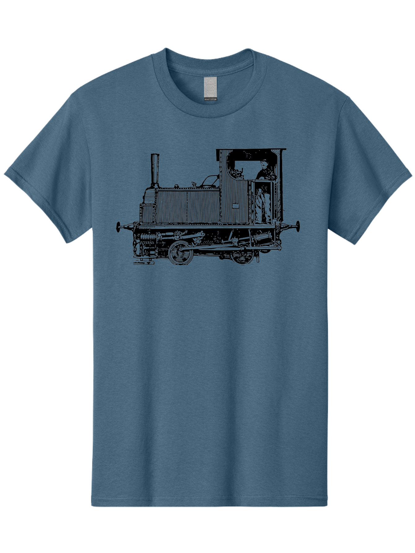 Vintage-Train-Engine Men'S Graphic Tee, 100% Cotton, Comfortable Casual Summer Wear, Machine Washable, Vintage Train, Steam Locomotive, Railway Transportation, Retro Engine, Conductor In Cab, Mechanical Details, Industrial Heritage, Aad834 11