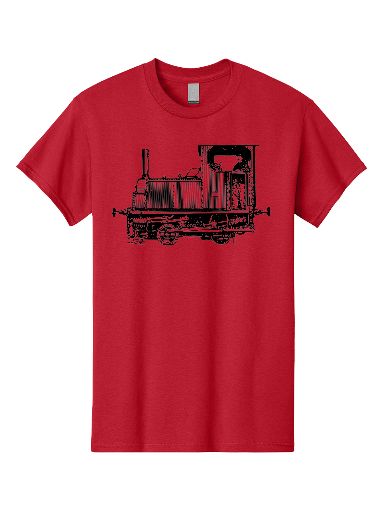 Vintage-Train-Engine Men'S Graphic Tee, 100% Cotton, Comfortable Casual Summer Wear, Machine Washable, Vintage Train, Steam Locomotive, Railway Transportation, Retro Engine, Conductor In Cab, Mechanical Details, Industrial Heritage, Aad834 27