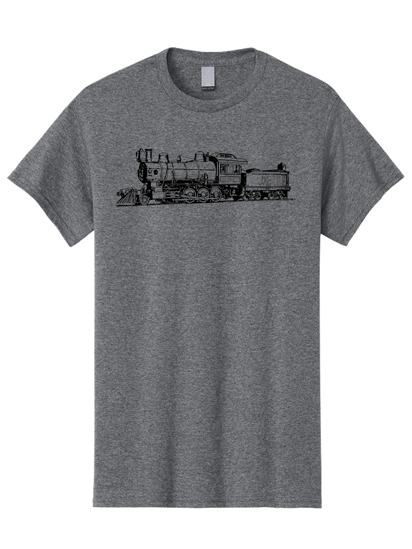 Vintage-Train Men'S Graphic Tee, 100% Cotton, Comfortable Casual Summer Wear, Machine Washable, Vintage Steam Train, Classic Locomotive, Railroad Transportation, Nostalgic Train, Retro Railway, Old-Fashioned Train Engine Aad835 21
