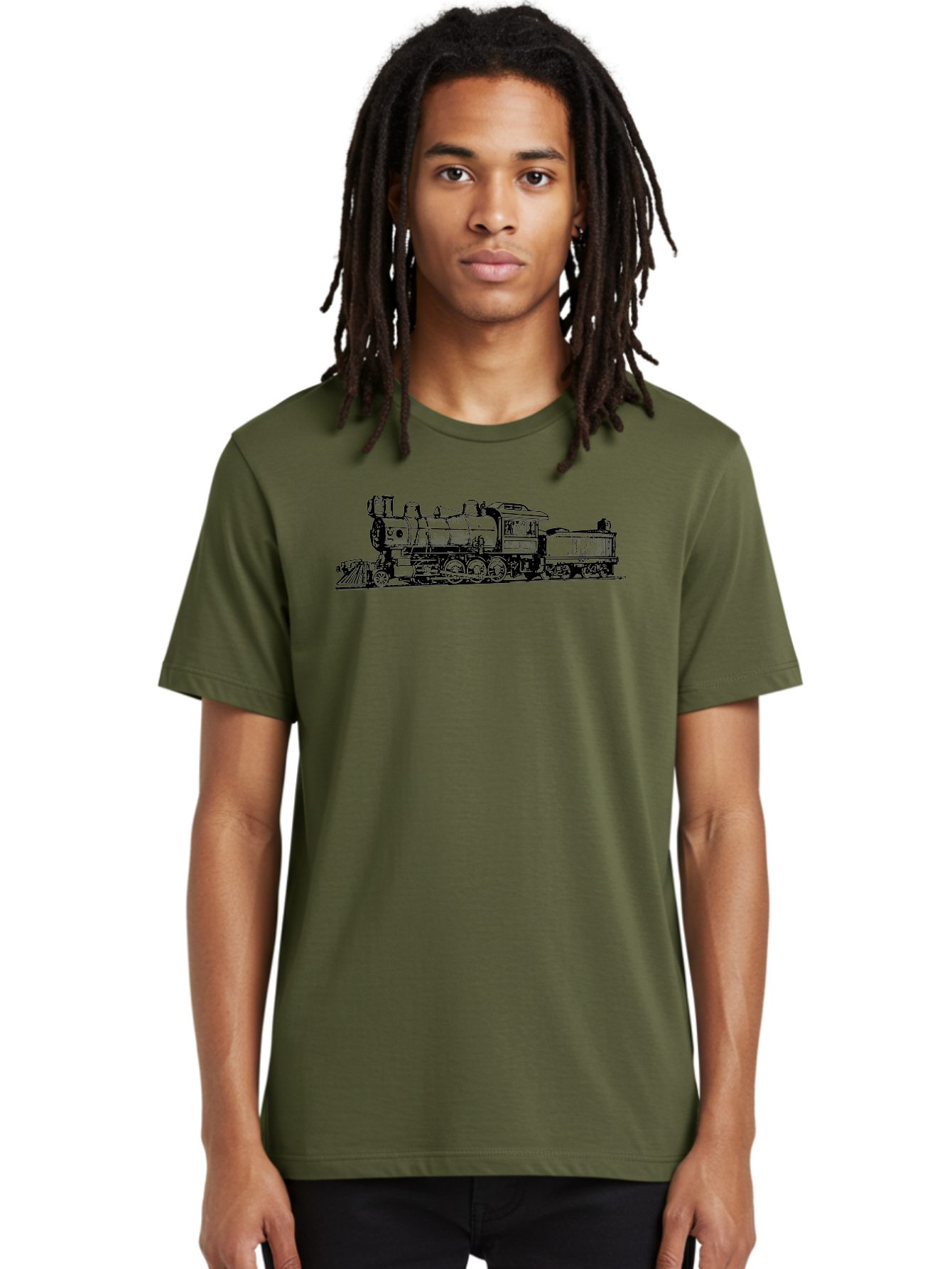 Vintage-Train Men'S Graphic Tee, 100% Cotton, Comfortable Casual Summer Wear, Machine Washable, Vintage Steam Train, Classic Locomotive, Railroad Transportation, Nostalgic Train, Retro Railway, Old-Fashioned Train Engine Aad835 26
