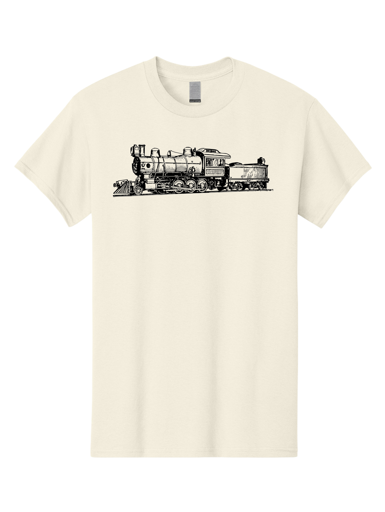 Vintage-Train Men'S Graphic Tee, 100% Cotton, Comfortable Casual Summer Wear, Machine Washable, Vintage Steam Train, Classic Locomotive, Railroad Transportation, Nostalgic Train, Retro Railway, Old-Fashioned Train Engine Aad835 3