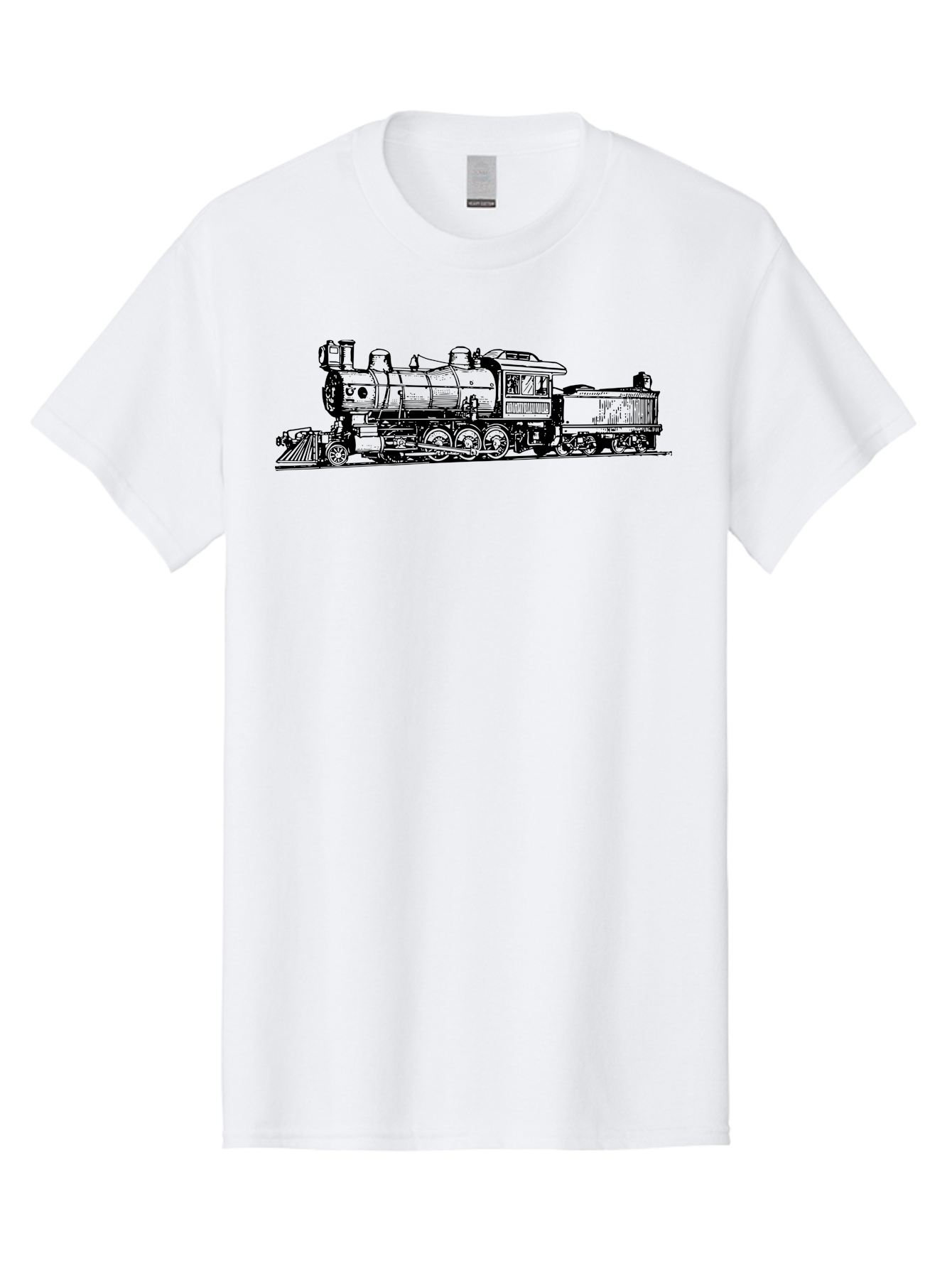 Vintage-Train Men'S Graphic Tee, 100% Cotton, Comfortable Casual Summer Wear, Machine Washable, Vintage Steam Train, Classic Locomotive, Railroad Transportation, Nostalgic Train, Retro Railway, Old-Fashioned Train Engine Aad835 7