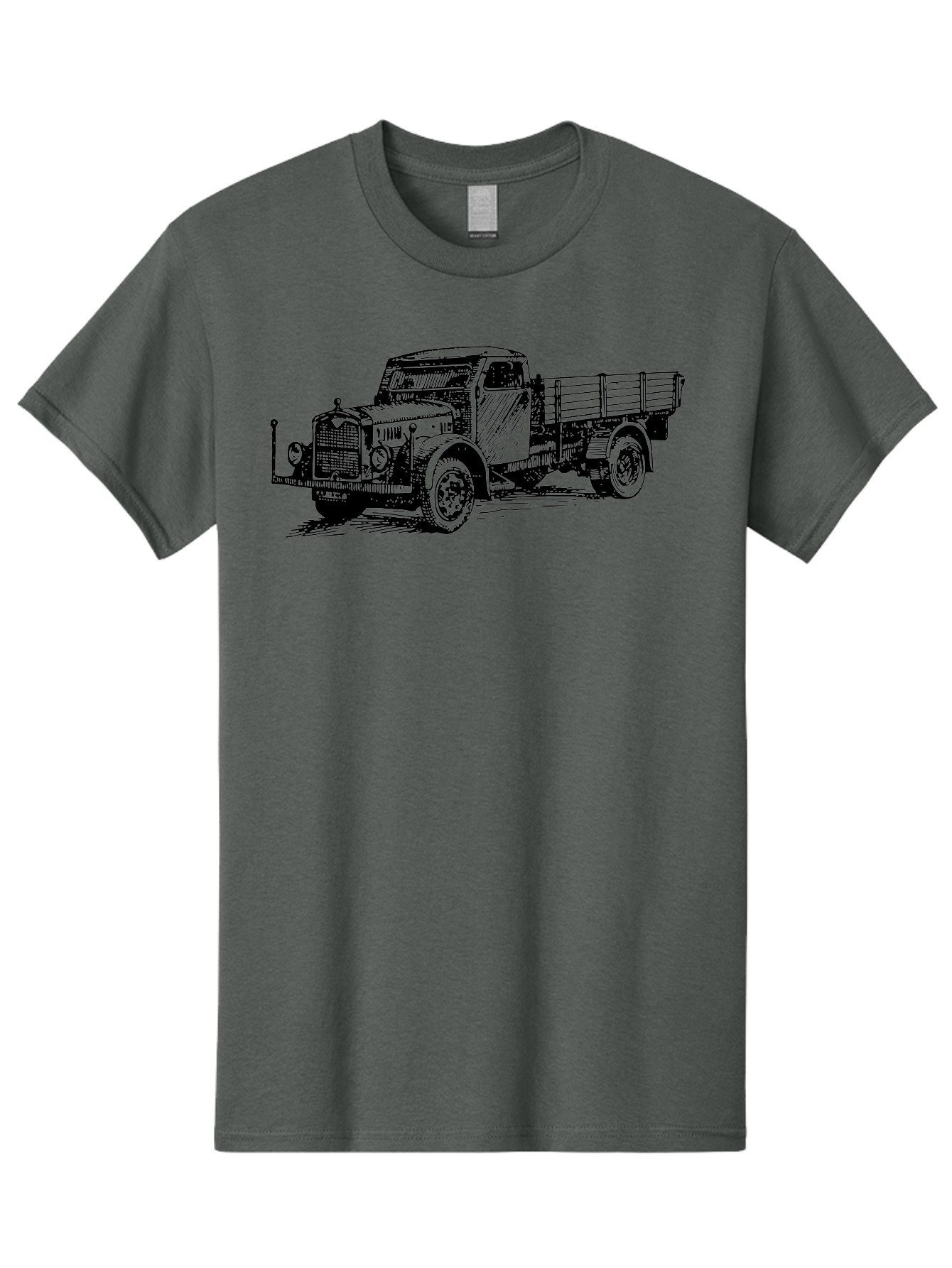 Vintage-Truck-1 Men'S Graphic Tee, 100% Cotton, Comfortable Casual Summer Wear, Machine Washable, Vintage Truck, Old Truck, Classic Vehicle, Retro Transportation, Antique Automobile, Heavy Duty Truck, Cargo Truck, Classic Machinery, Aad836 13