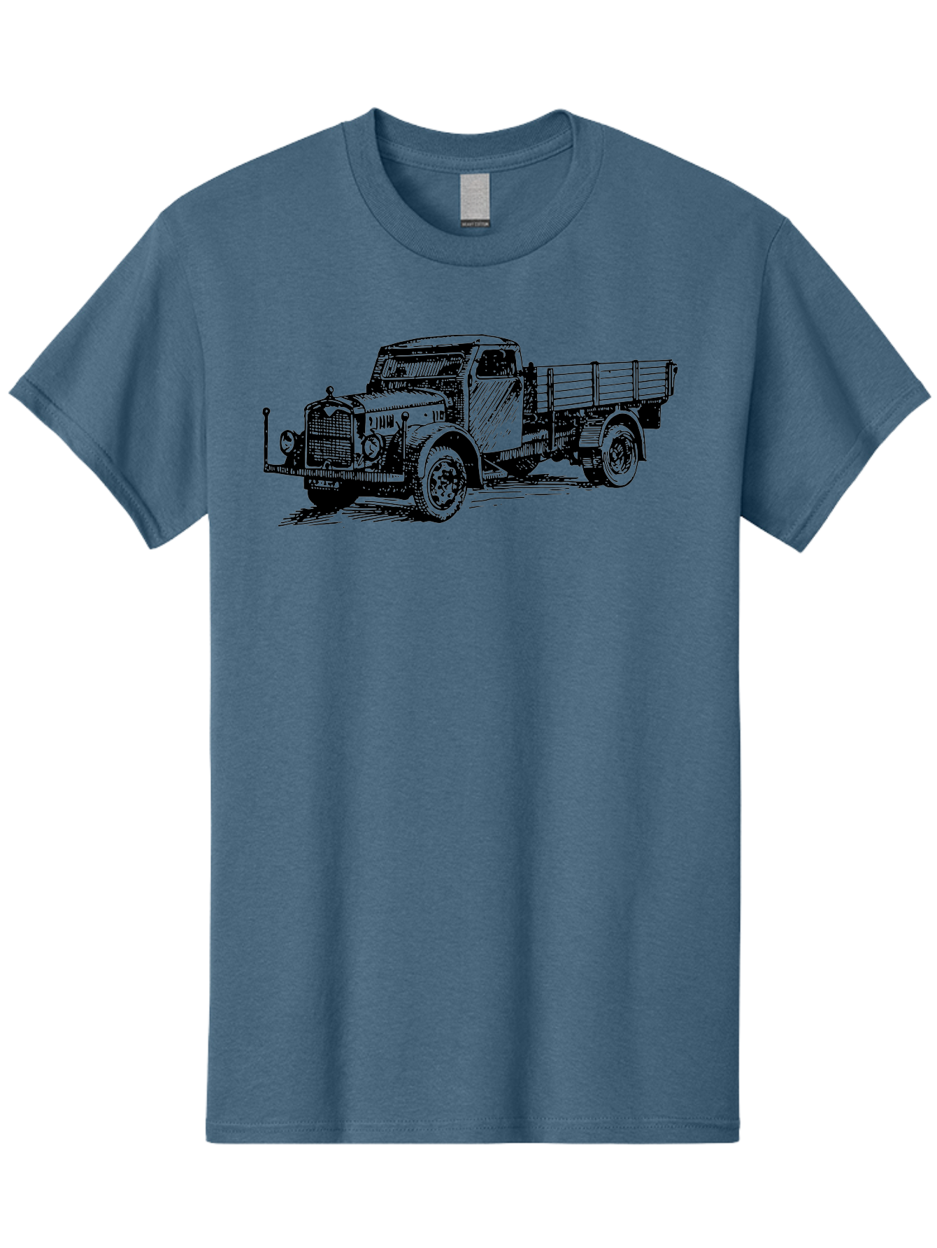 Vintage-Truck-1 Men'S Graphic Tee, 100% Cotton, Comfortable Casual Summer Wear, Machine Washable, Vintage Truck, Old Truck, Classic Vehicle, Retro Transportation, Antique Automobile, Heavy Duty Truck, Cargo Truck, Classic Machinery, Aad836 5